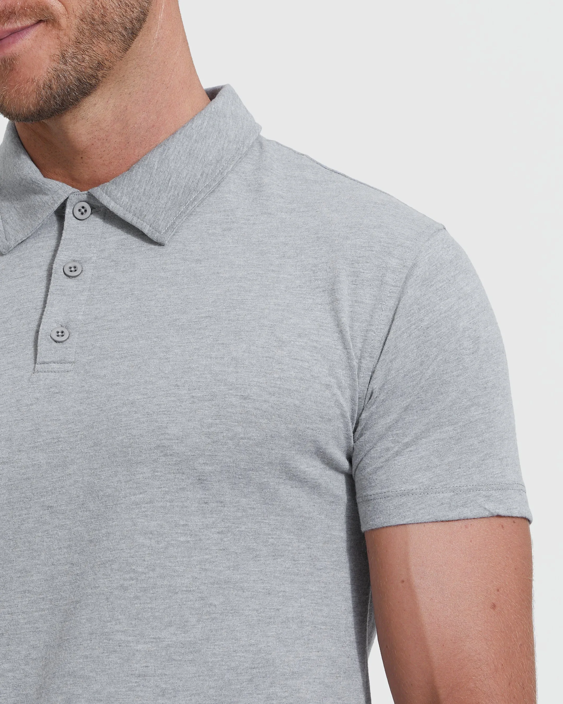 Heather Gray Classic Polo sold by True Classic product image thumbnail 5