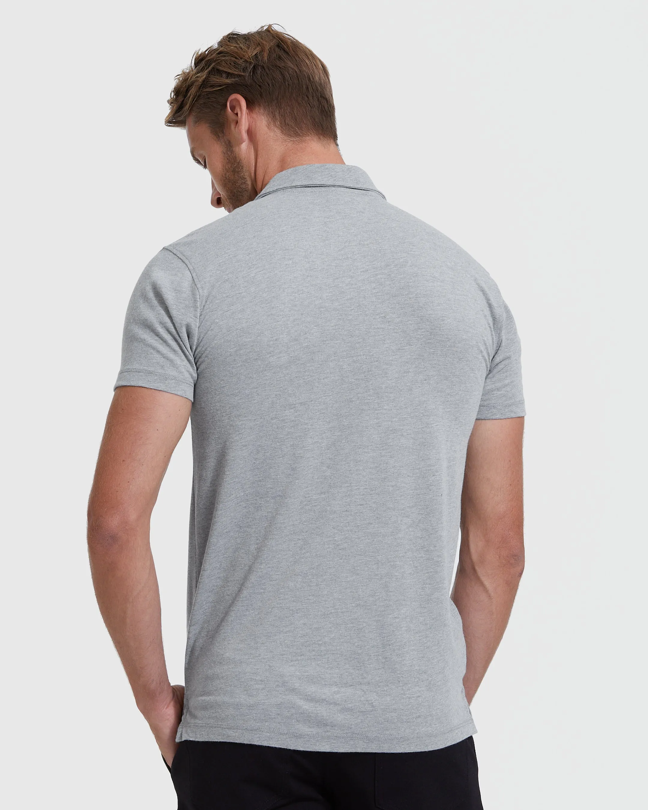 Heather Gray Classic Polo sold by True Classic product image thumbnail 4
