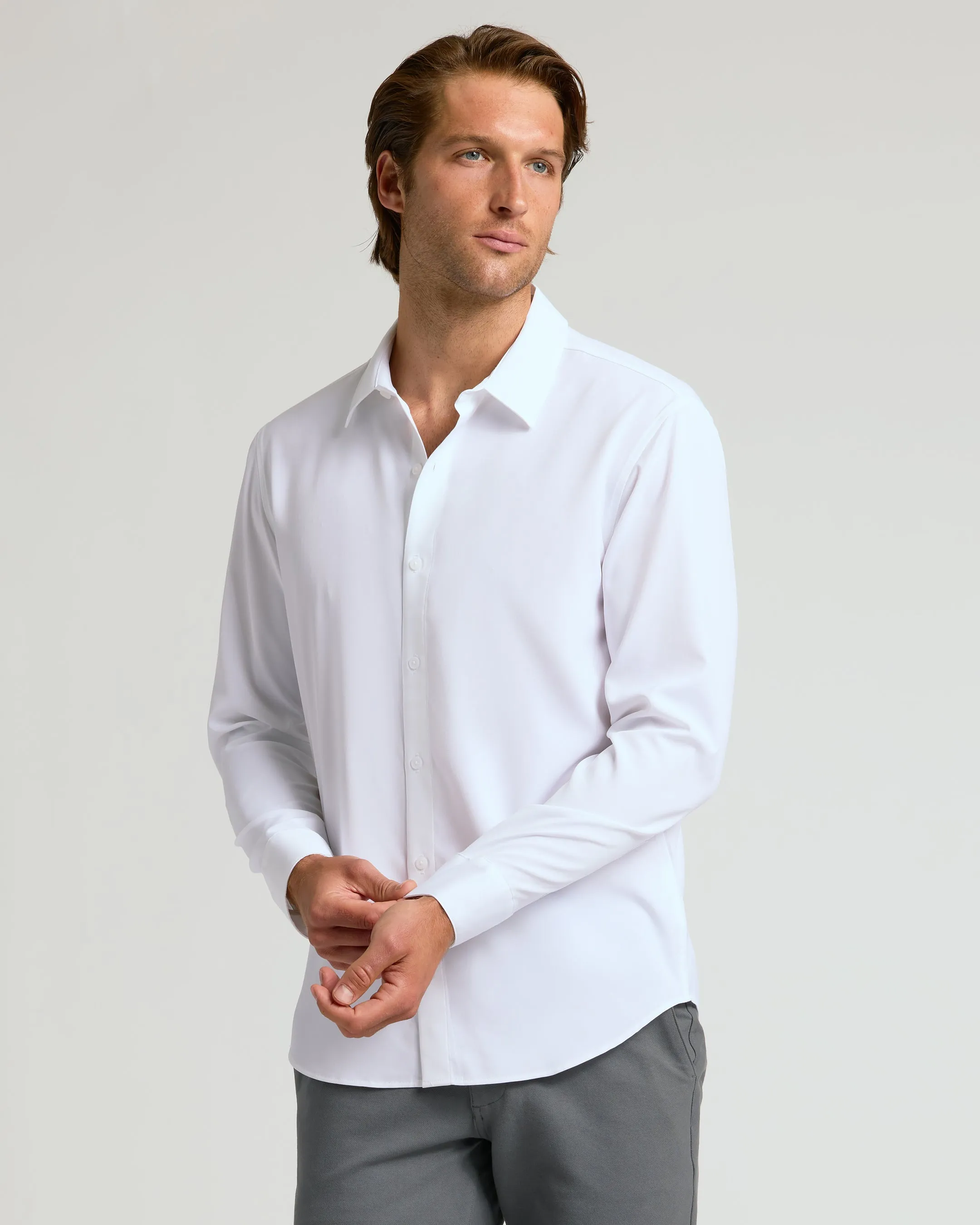 Black & White Long Sleeve Performance Dress Shirt 2-Pack sold by True Classic product image thumbnail 3
