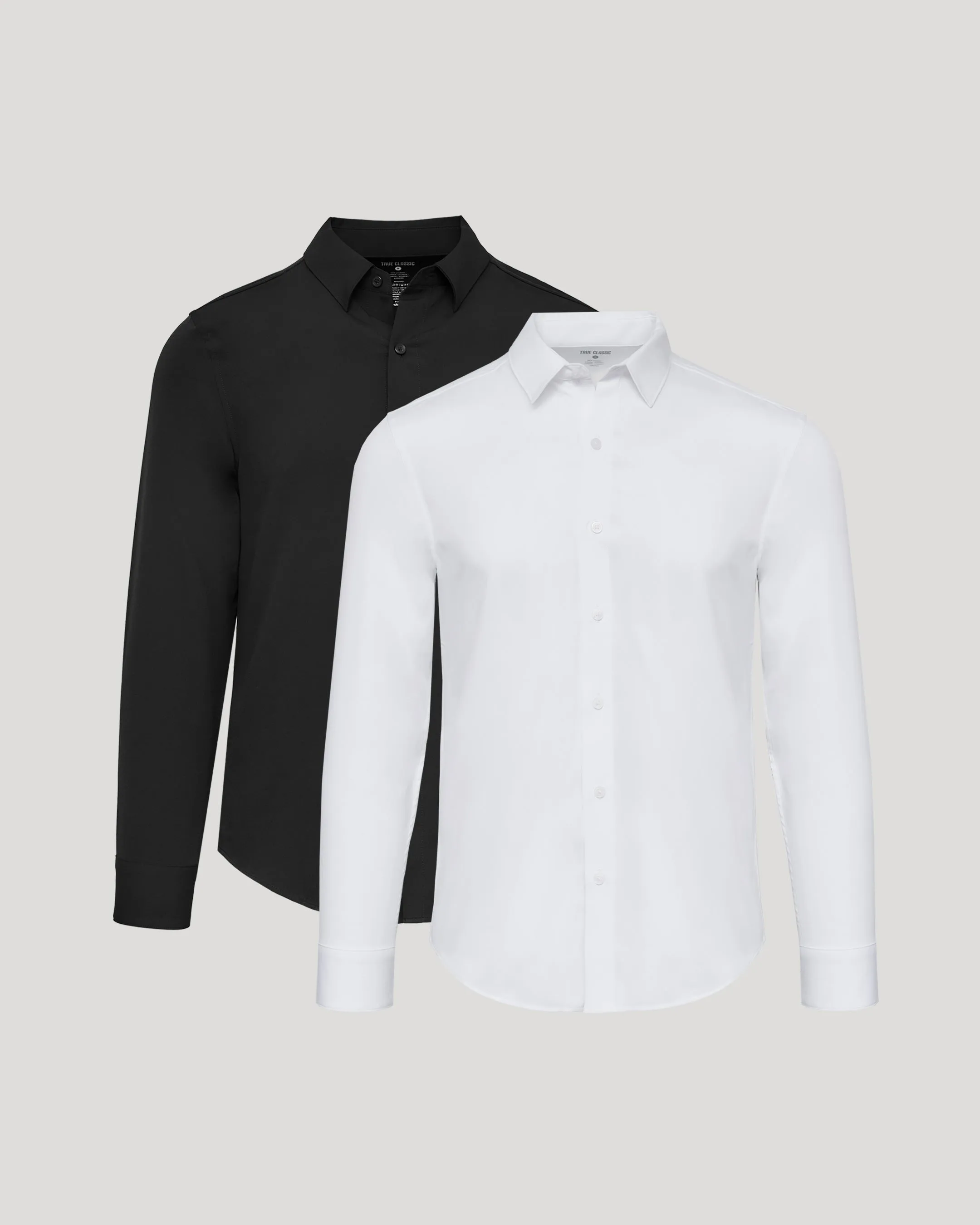 Black & White Long Sleeve Performance Dress Shirt 2-Pack sold by True Classic