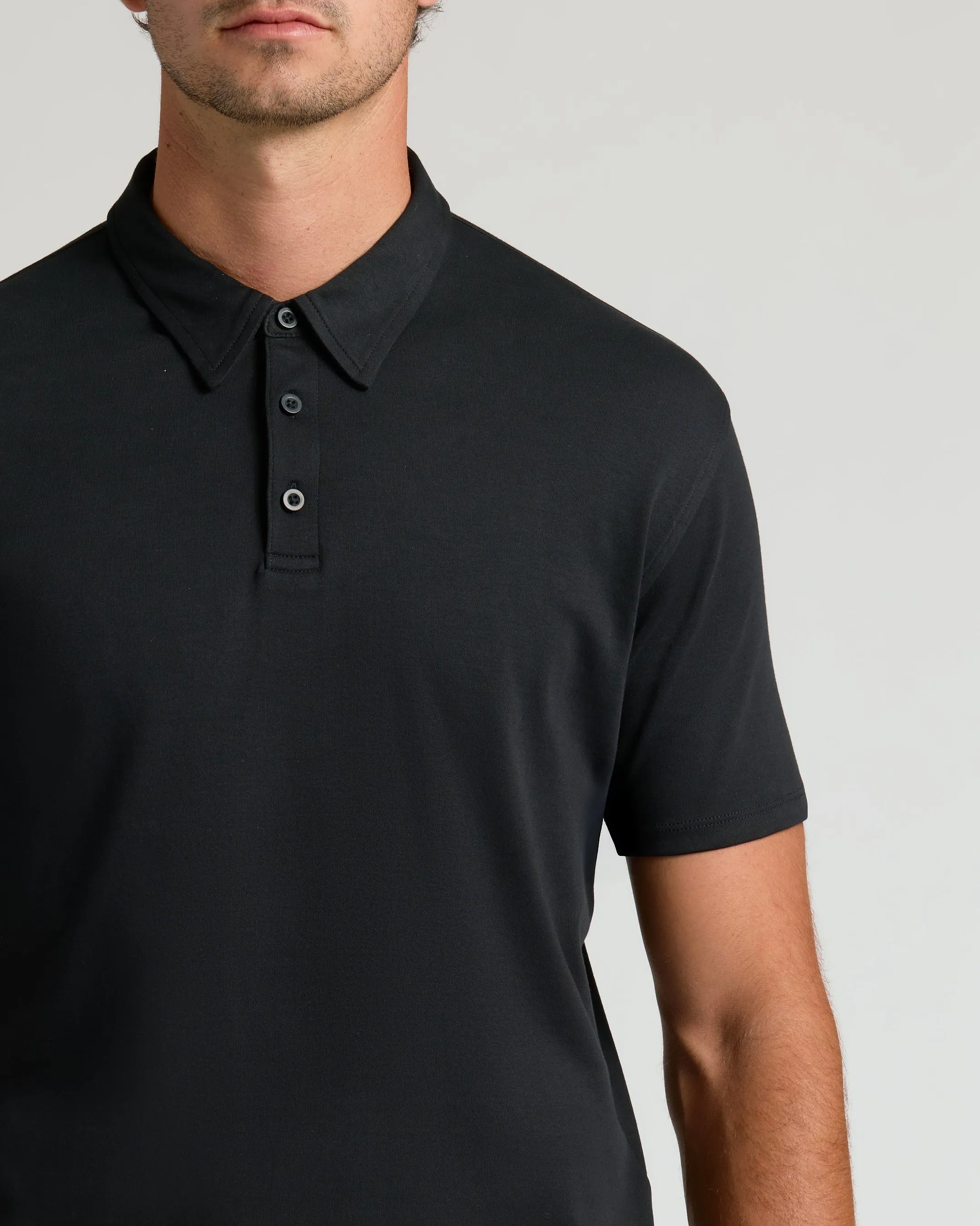 Black Tall Premium Pima Polo sold by True Classic product image thumbnail 4