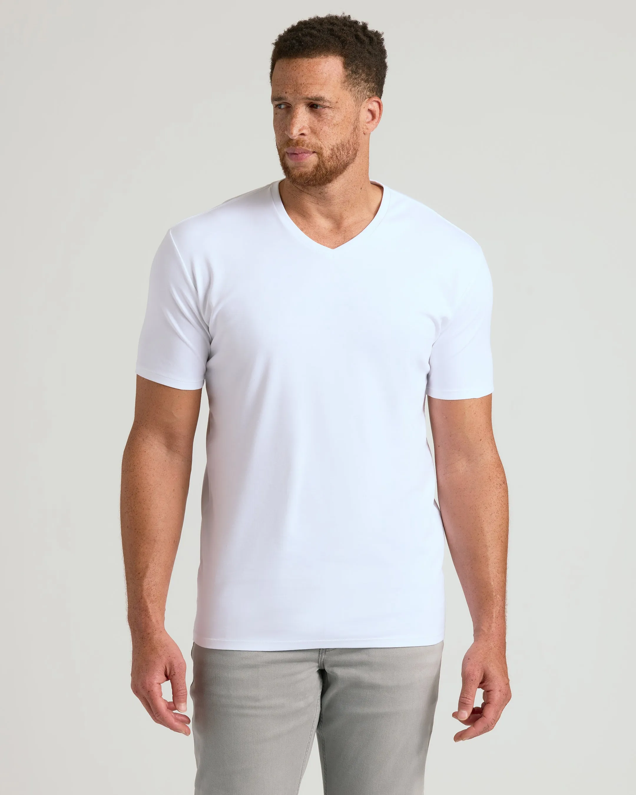 Black & White Tall Premium Pima V-Neck 4-Pack sold by True Classic product image thumbnail 3