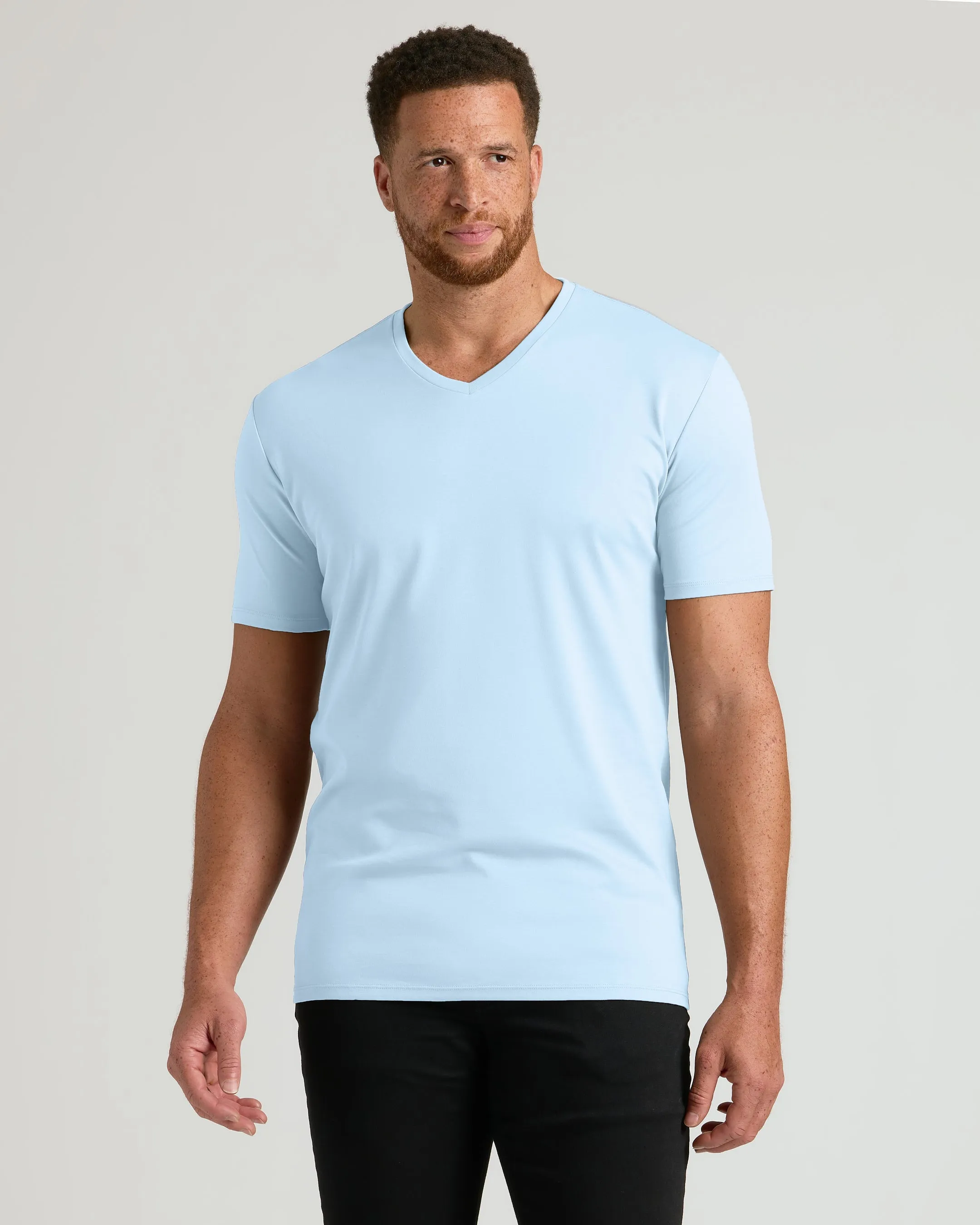 Navy & Ether Tall Premium Pima V-Neck 2-Pack sold by True Classic product image thumbnail 3