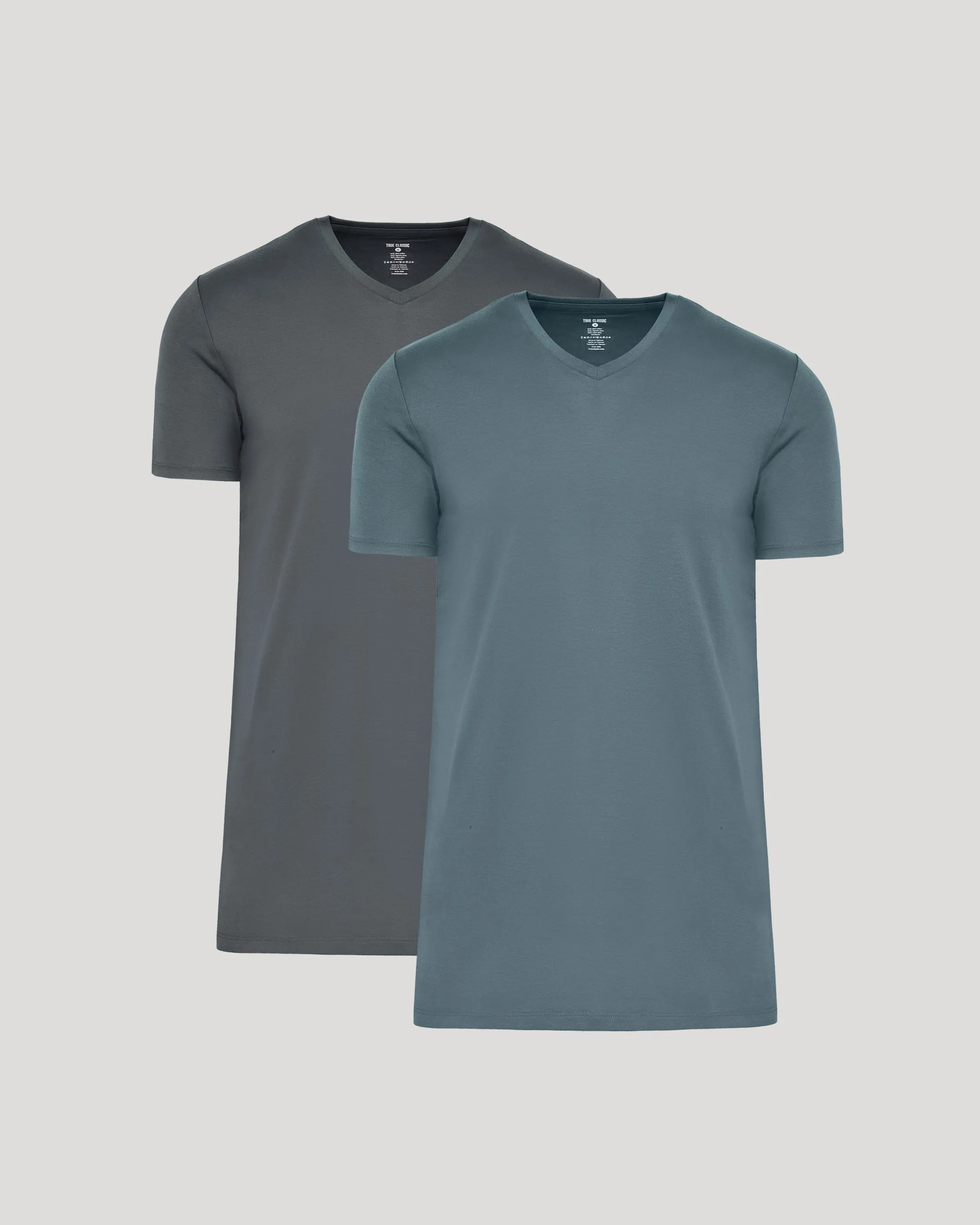Carbon & Tempest Tall Premium Pima V-Neck 2-Pack sold by True Classic