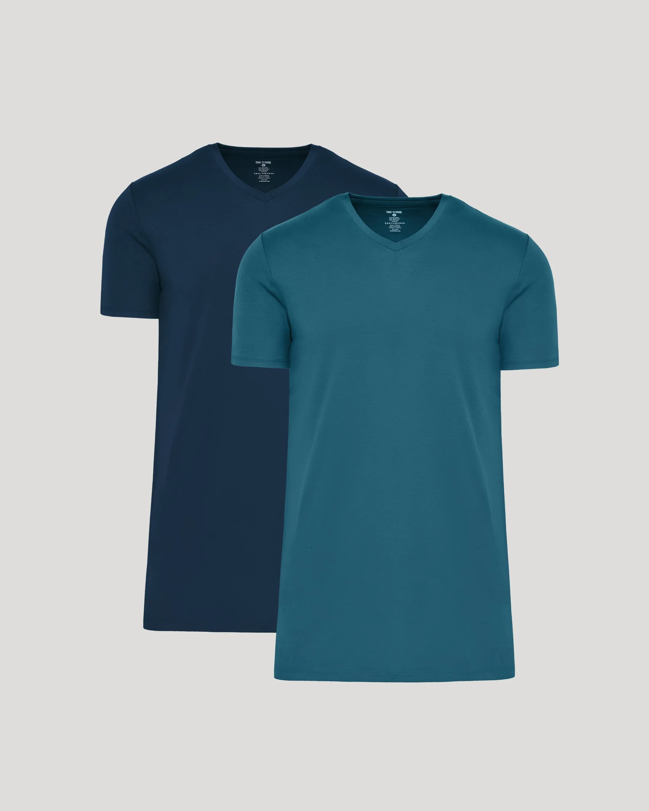 Navy & Lagoon Tall Premium Pima V-Neck 2-Pack sold by True Classic