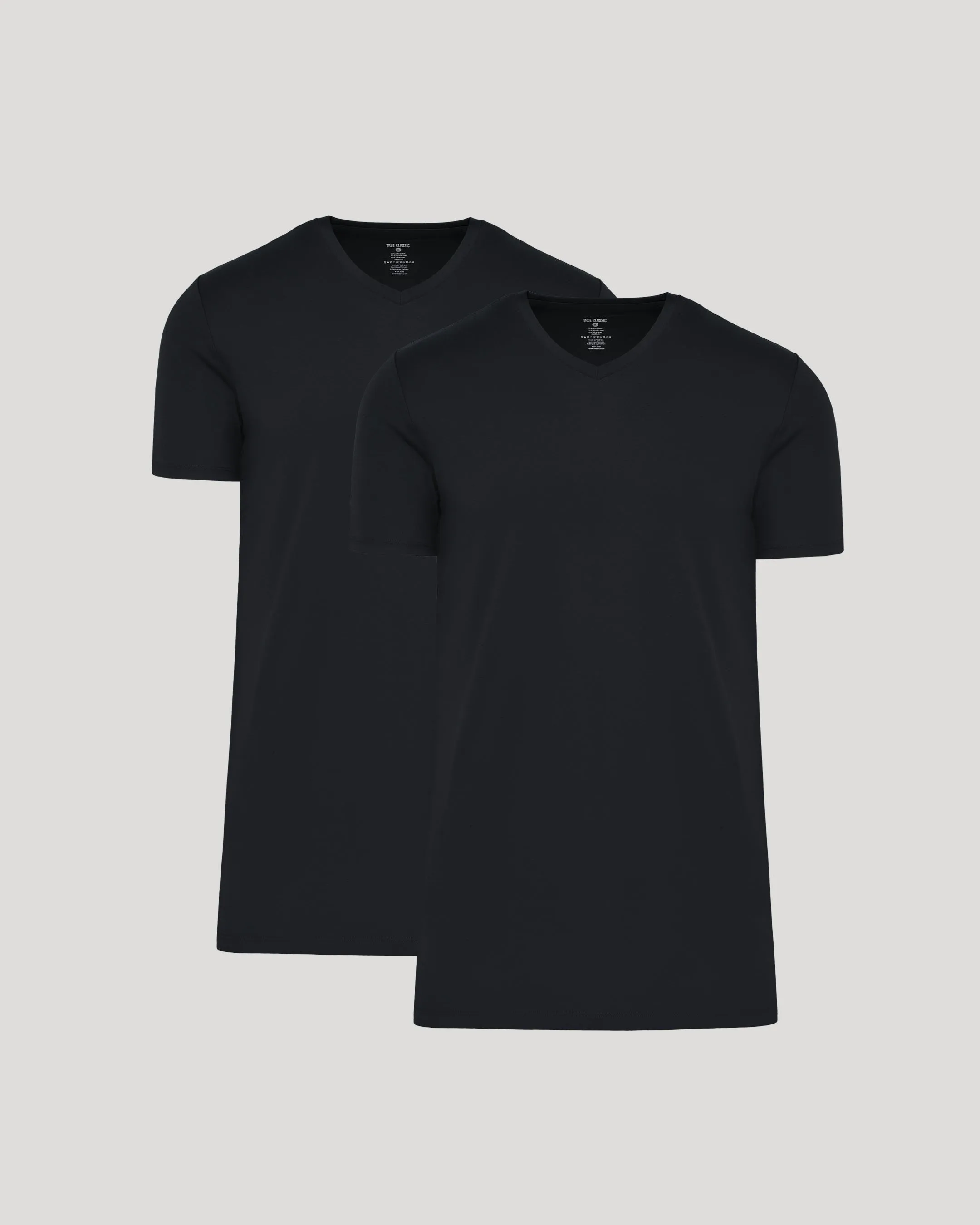 Black Tall Premium Pima V-Neck 2-Pack sold by True Classic