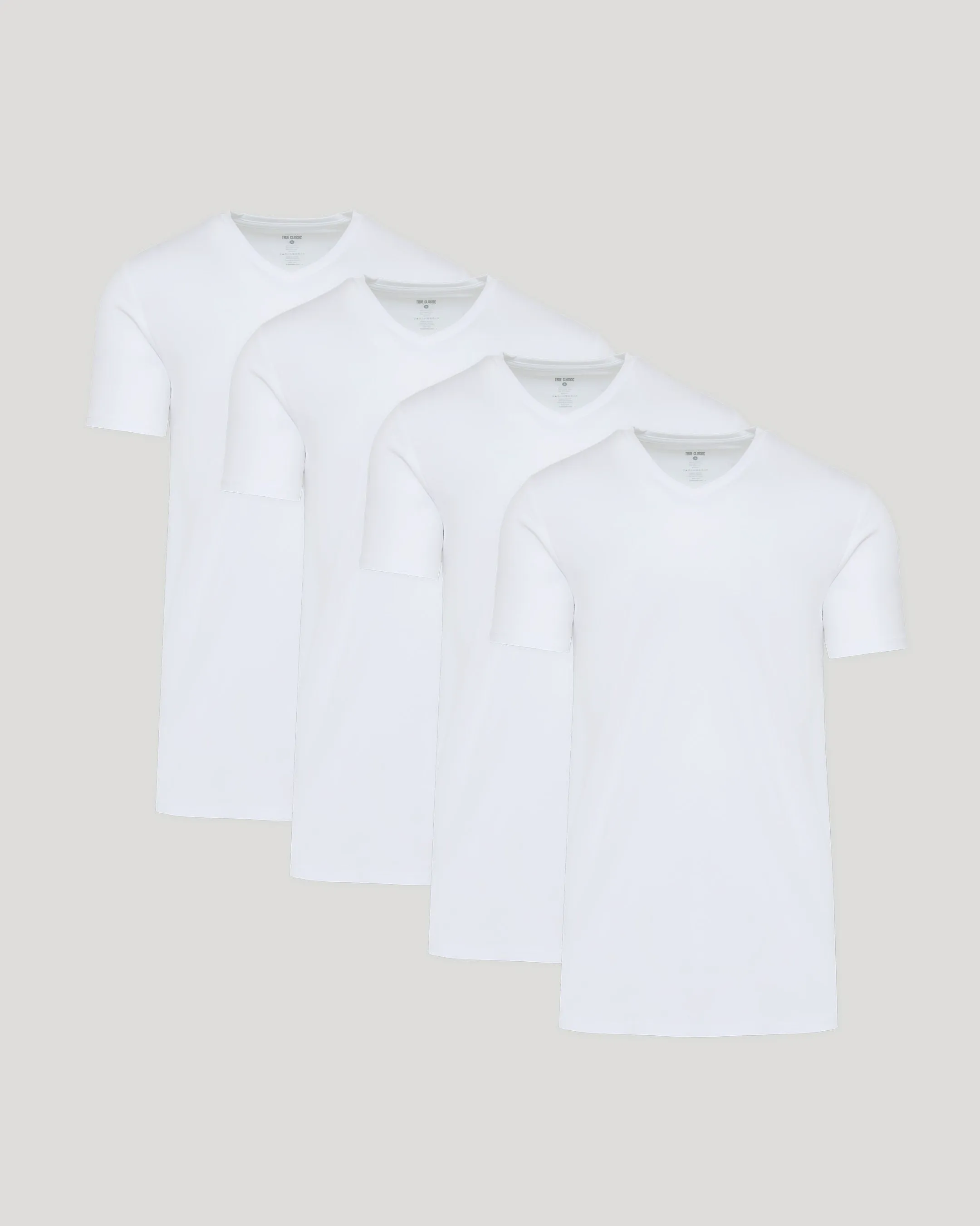 White Tall Premium Pima V-Neck 4-Pack sold by True Classic