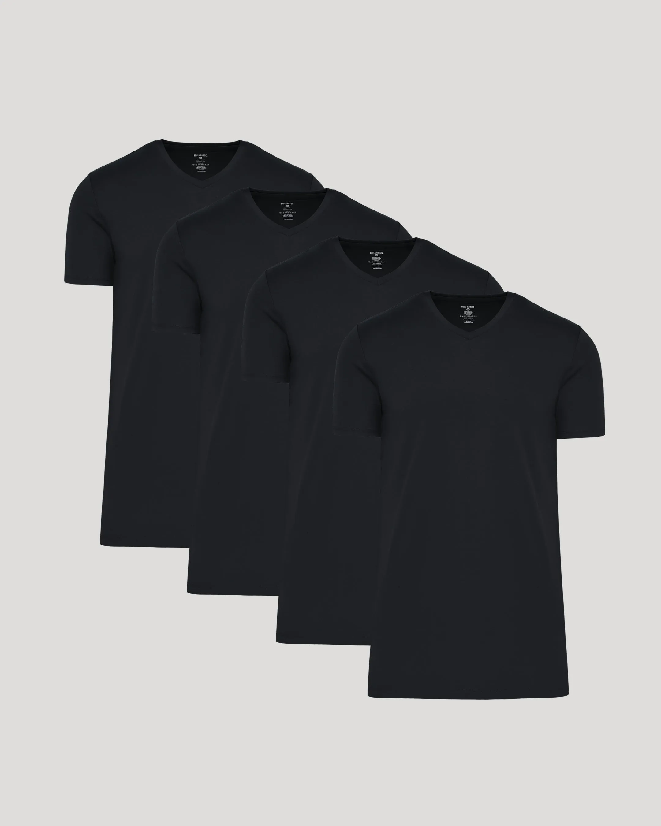 Black Tall Premium Pima V-Neck 4-Pack sold by True Classic