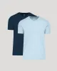 Navy & Ether Pima V-Neck 2-Pack sold by True Classic