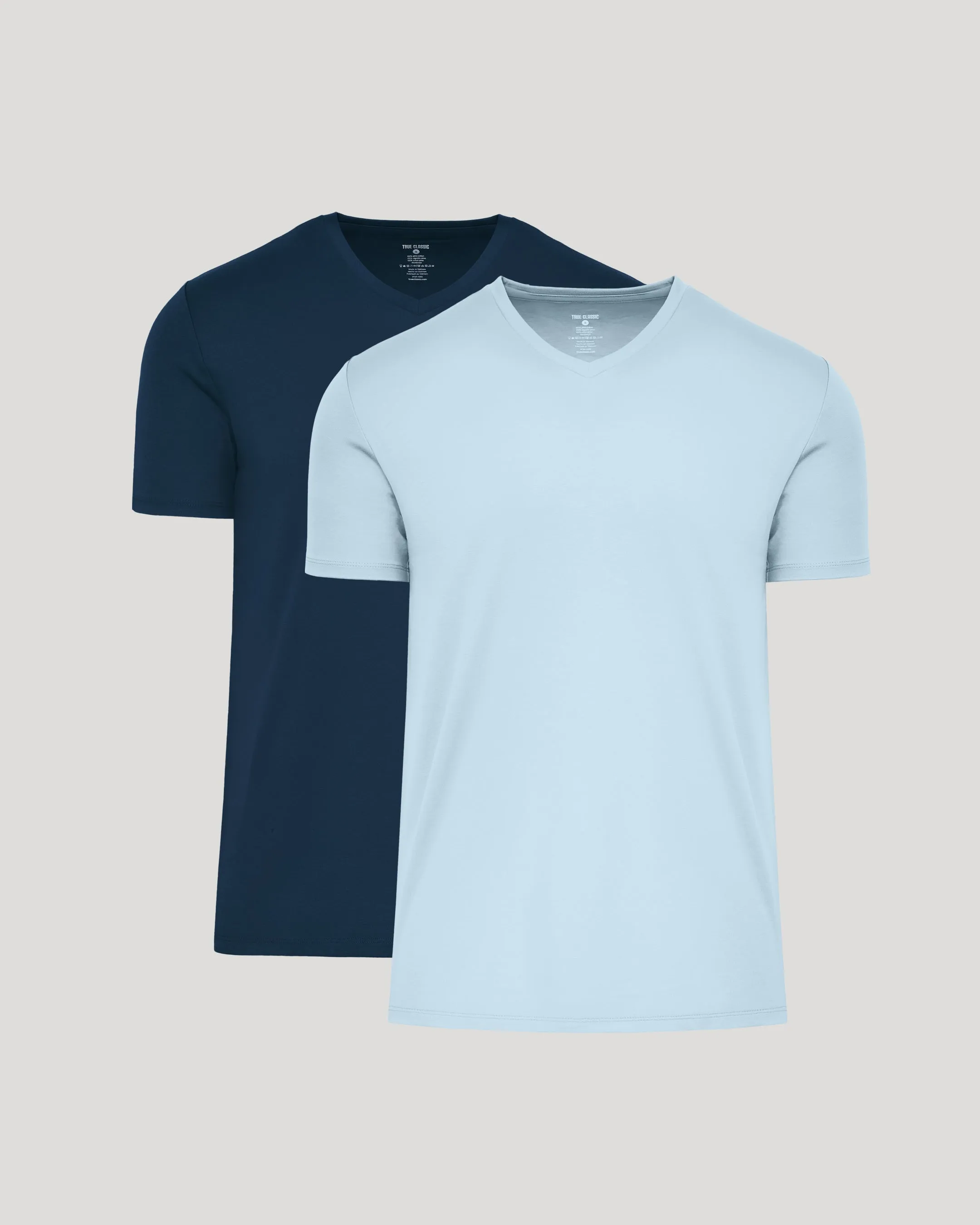 Navy & Ether Pima V-Neck 2-Pack sold by True Classic