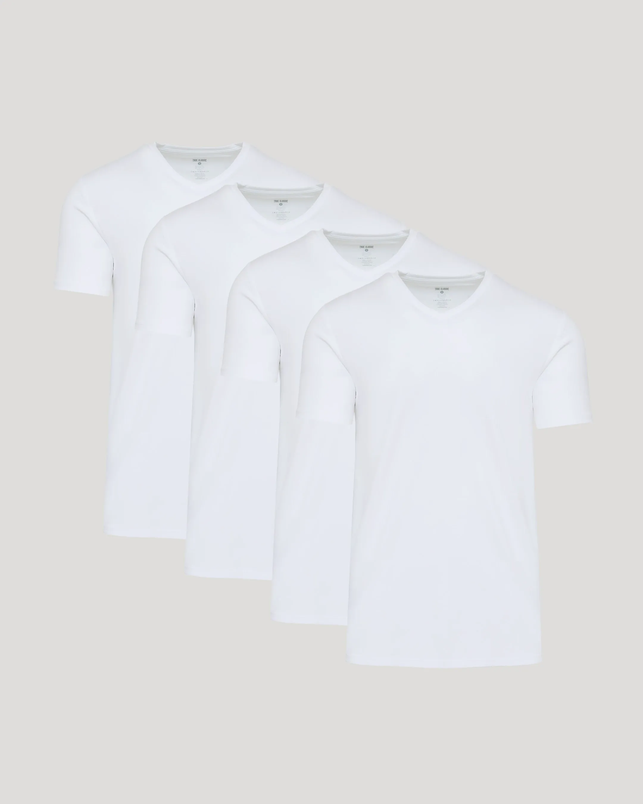 White Premium Pima V-Neck 4-Pack sold by True Classic