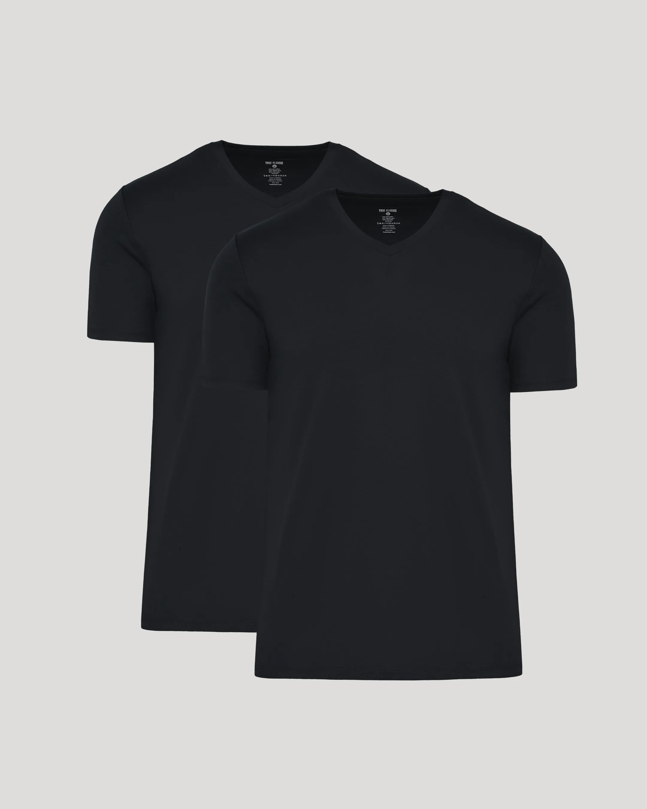 Black Premium Pima V-Neck 2-Pack sold by True Classic