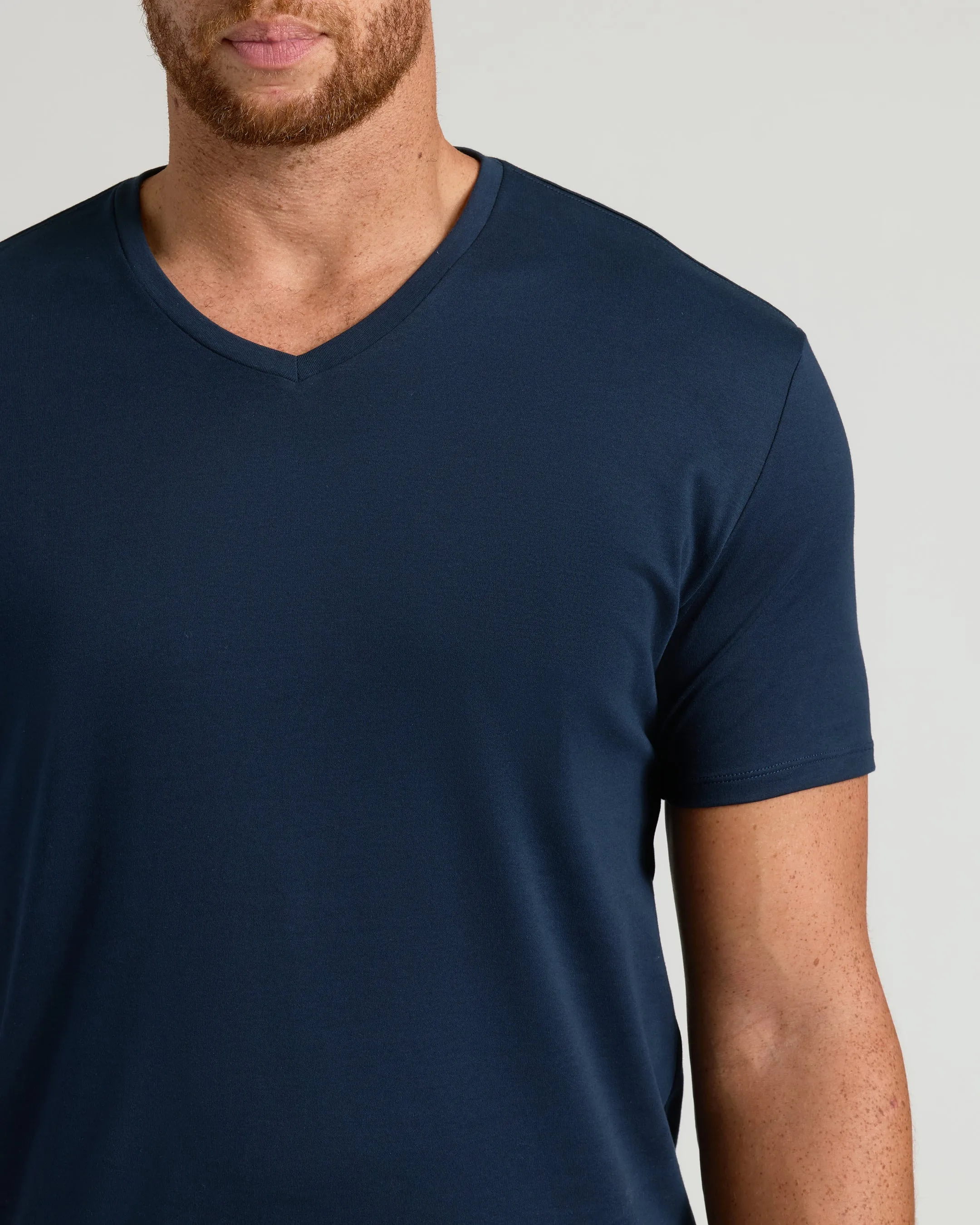 Navy Tall Premium Pima V-Neck sold by True Classic product image thumbnail 5