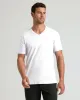 White Pima V-Neck sold by True Classic