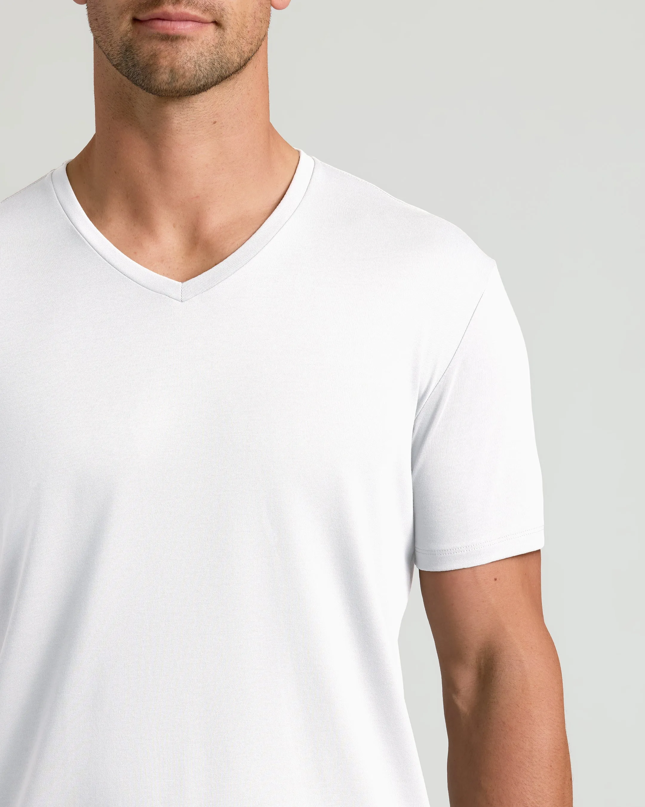 White Premium Pima V-Neck sold by True Classic product image thumbnail 5