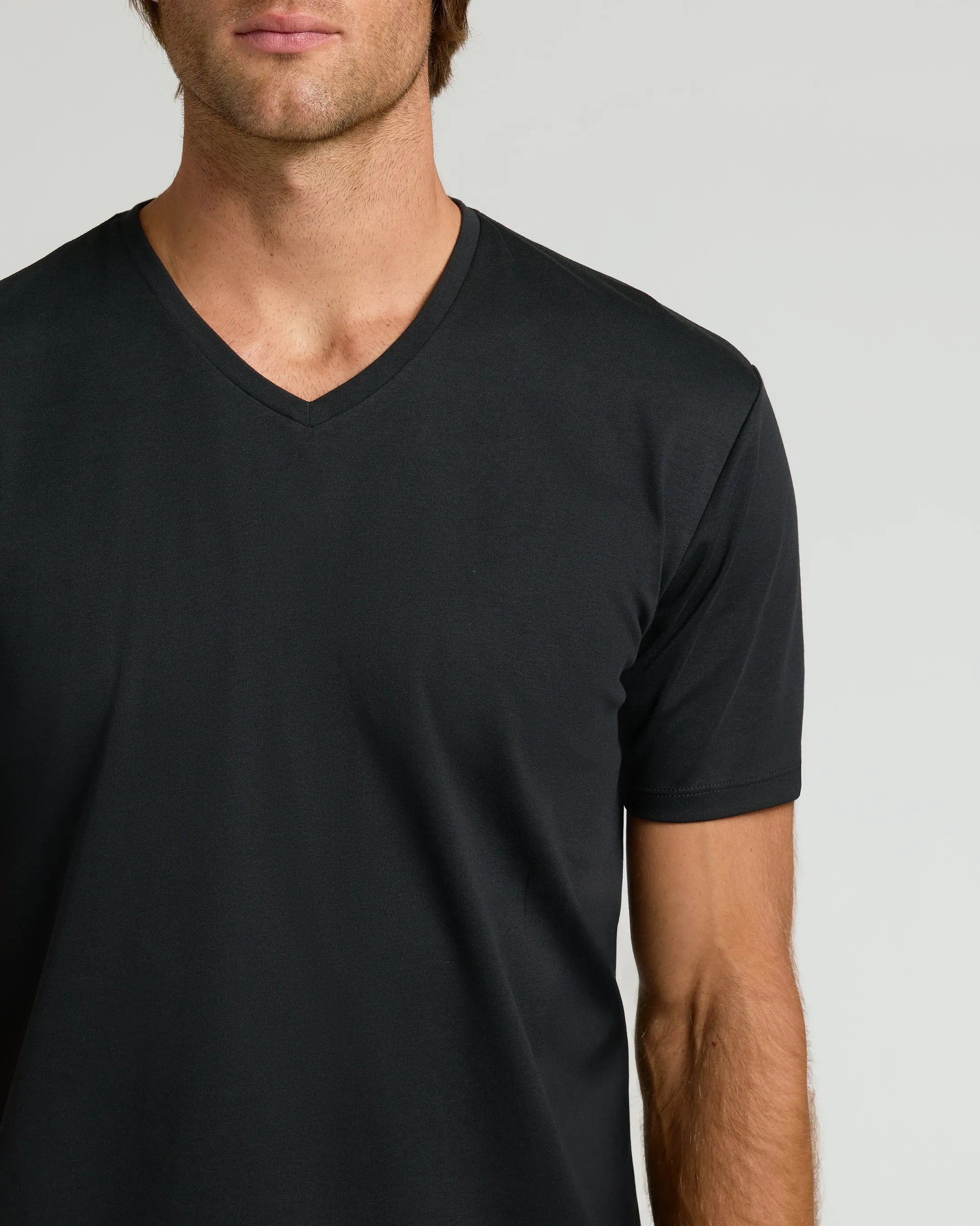 Black Premium Pima V-Neck sold by True Classic product image thumbnail 5