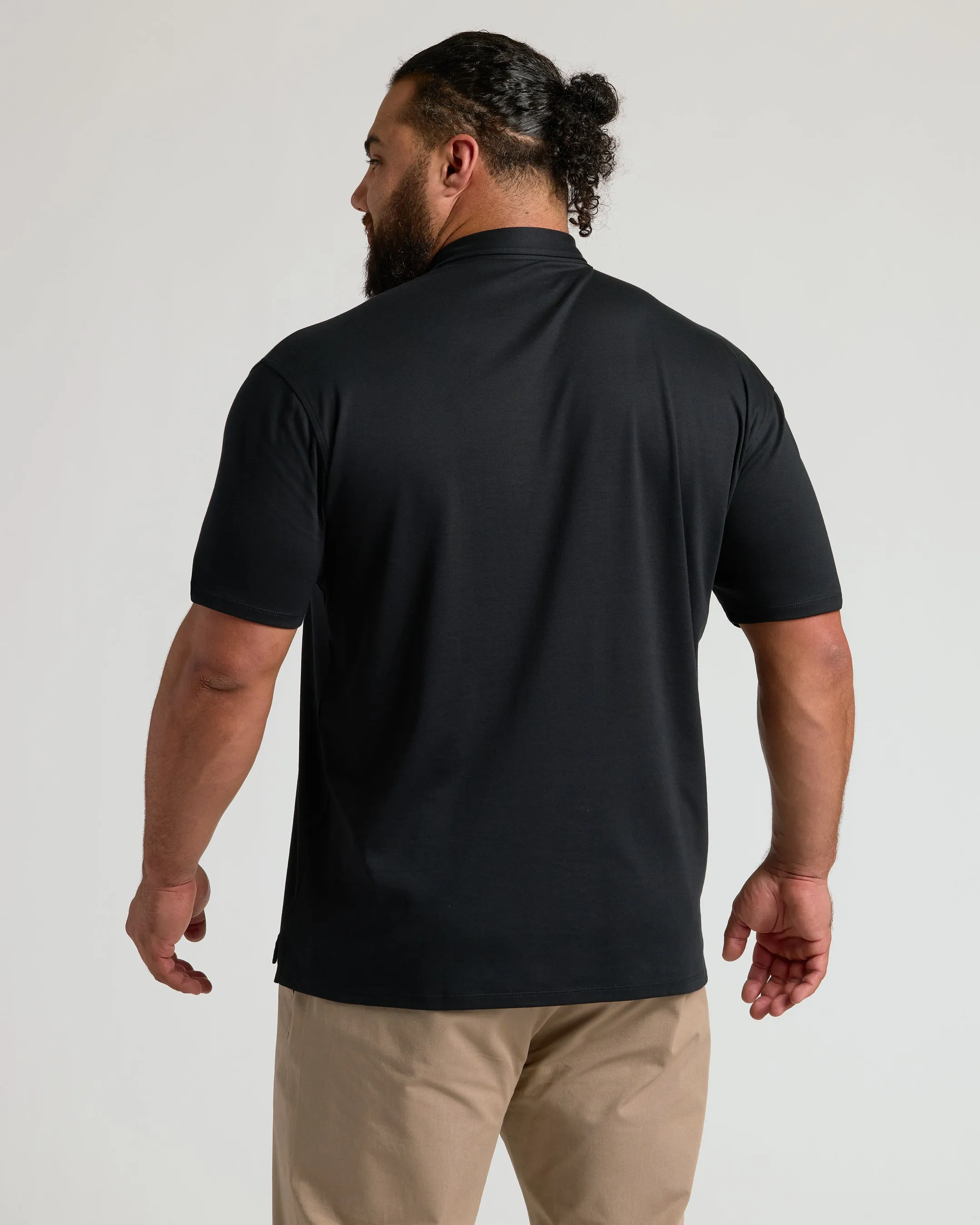 Black Premium Pima Polo sold by True Classic product image thumbnail 3