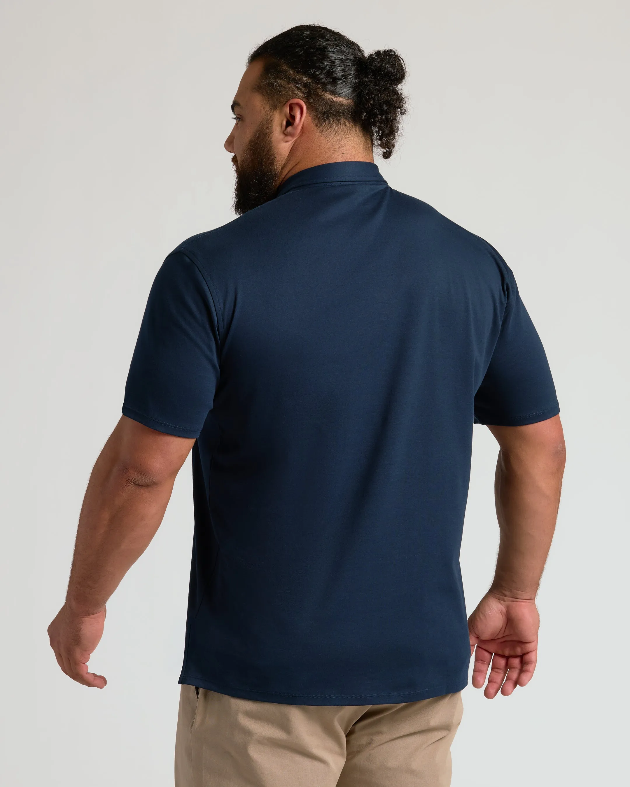Navy Premium Pima Polo sold by True Classic product image thumbnail 3