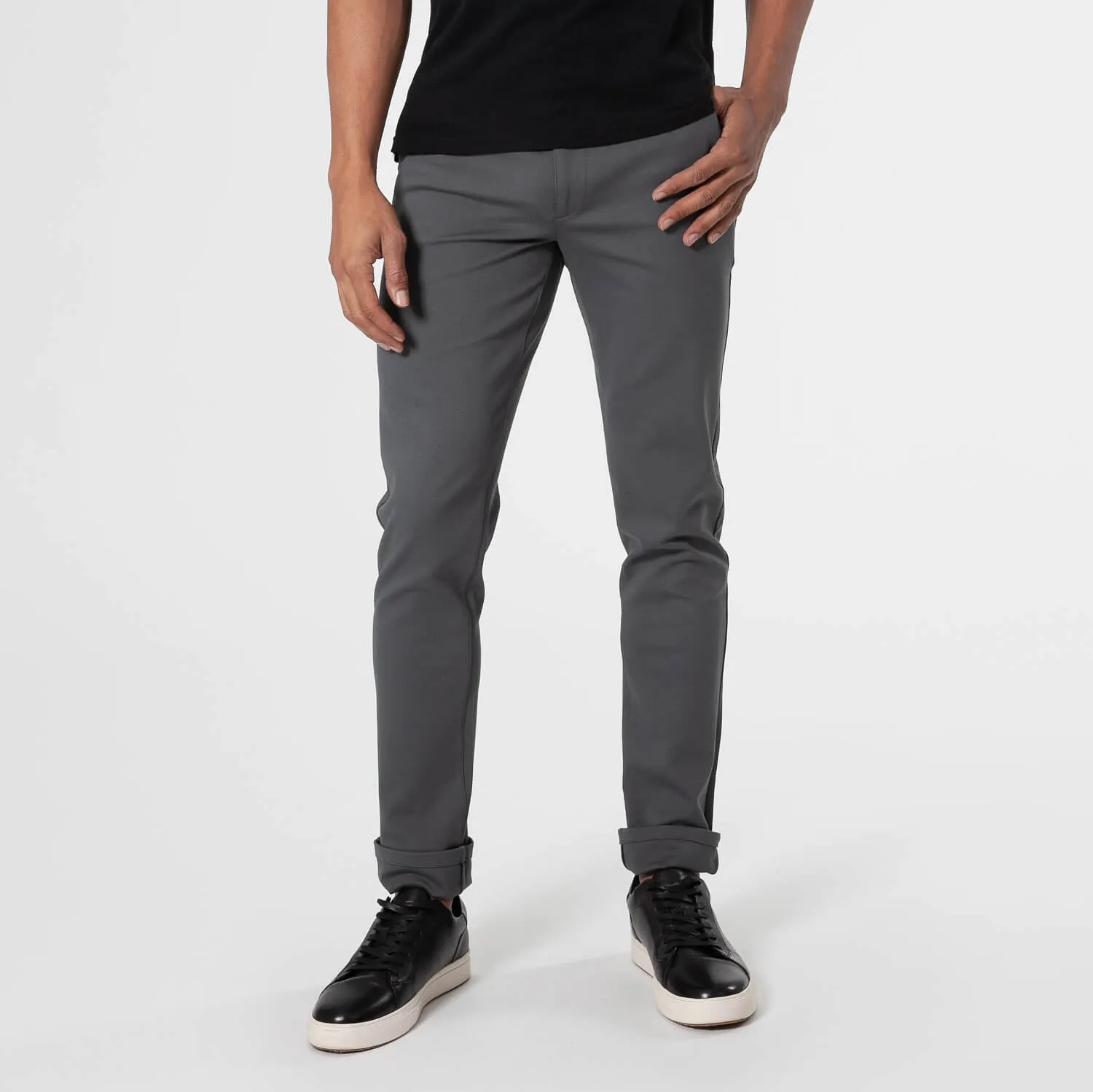 Black & Carbon Slim Comfort Knit Chino Pant 2-Pack sold by True Classic product image thumbnail 3