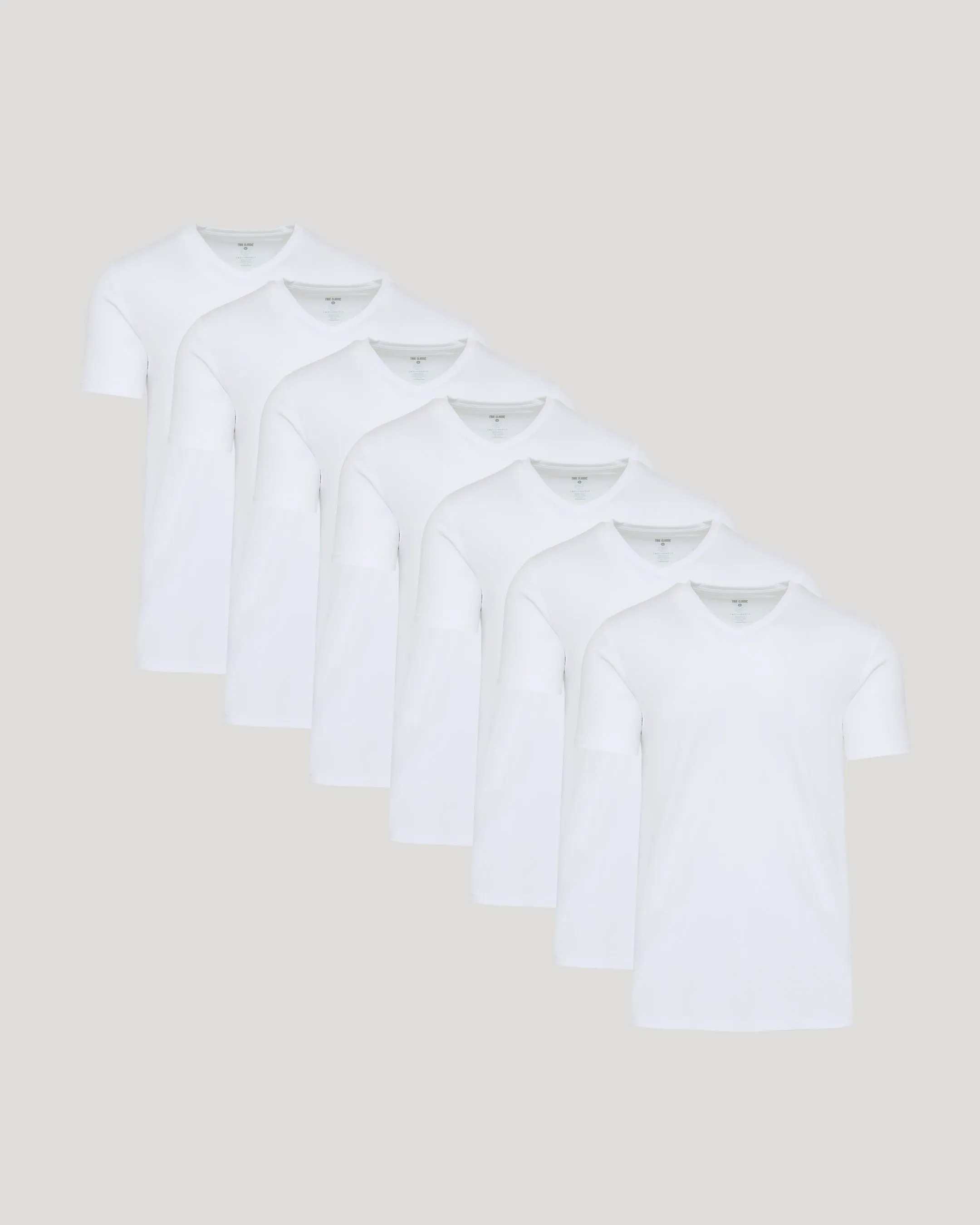 White Premium Pima V-Neck 7-Pack sold by True Classic