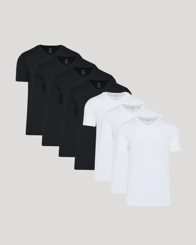 Black & White Premium Pima V-Neck 7-Pack sold by True Classic