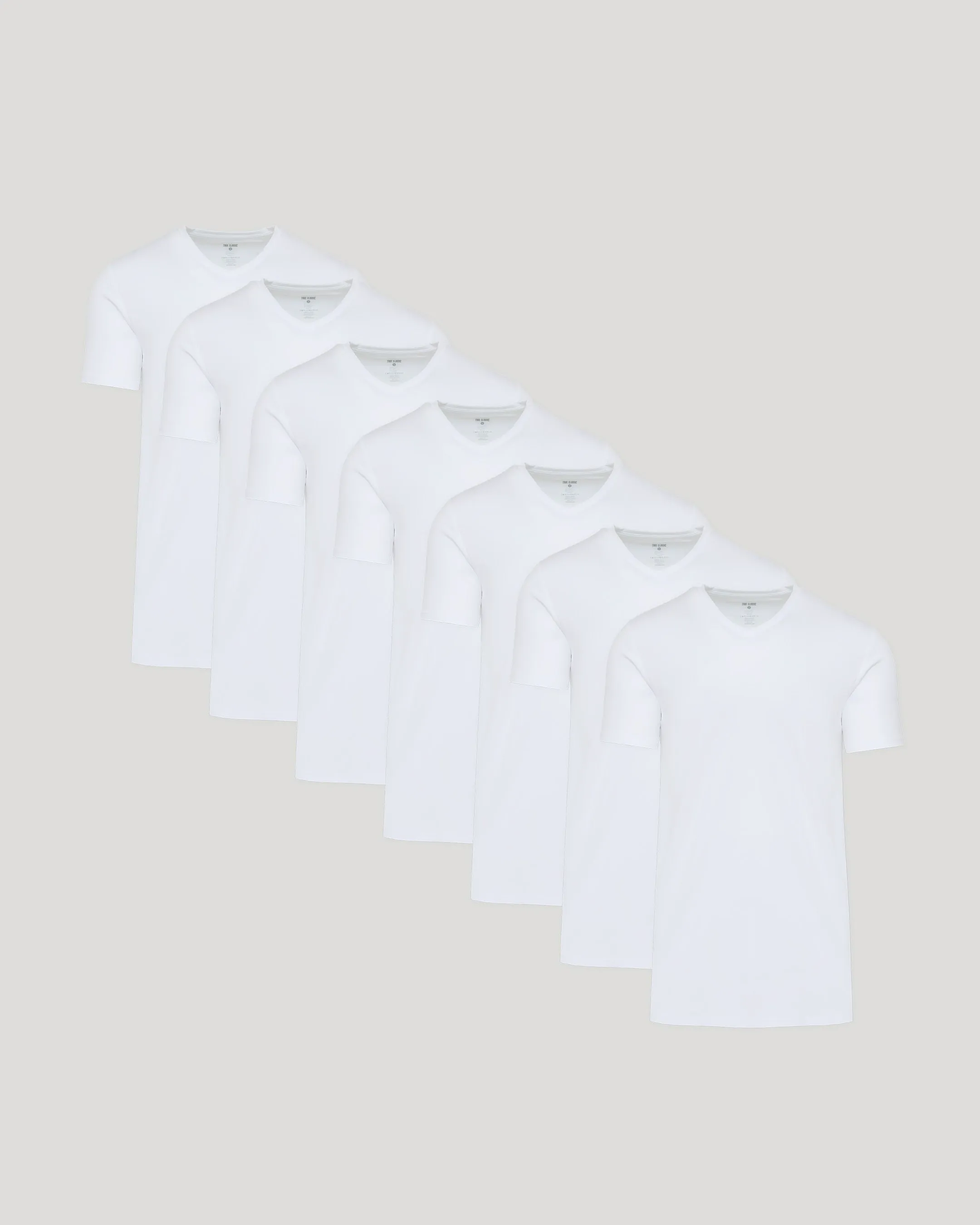 White Tall Pima V-Neck 7-Pack sold by True Classic