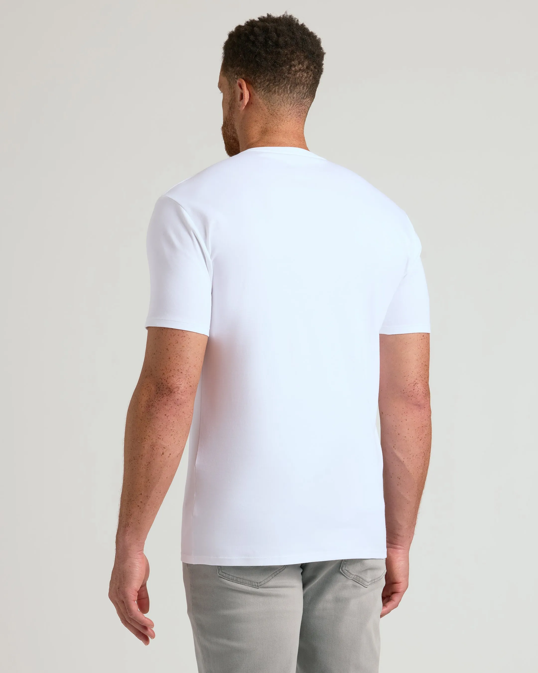 White Tall Pima V-Neck 7-Pack sold by True Classic product image thumbnail 3