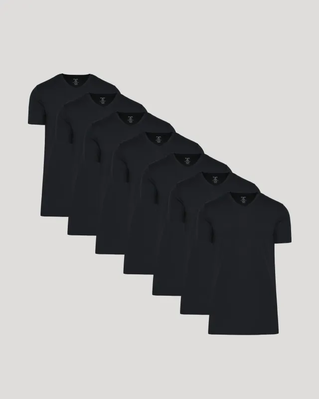 Black Tall Pima V-Neck 7-Pack sold by True Classic