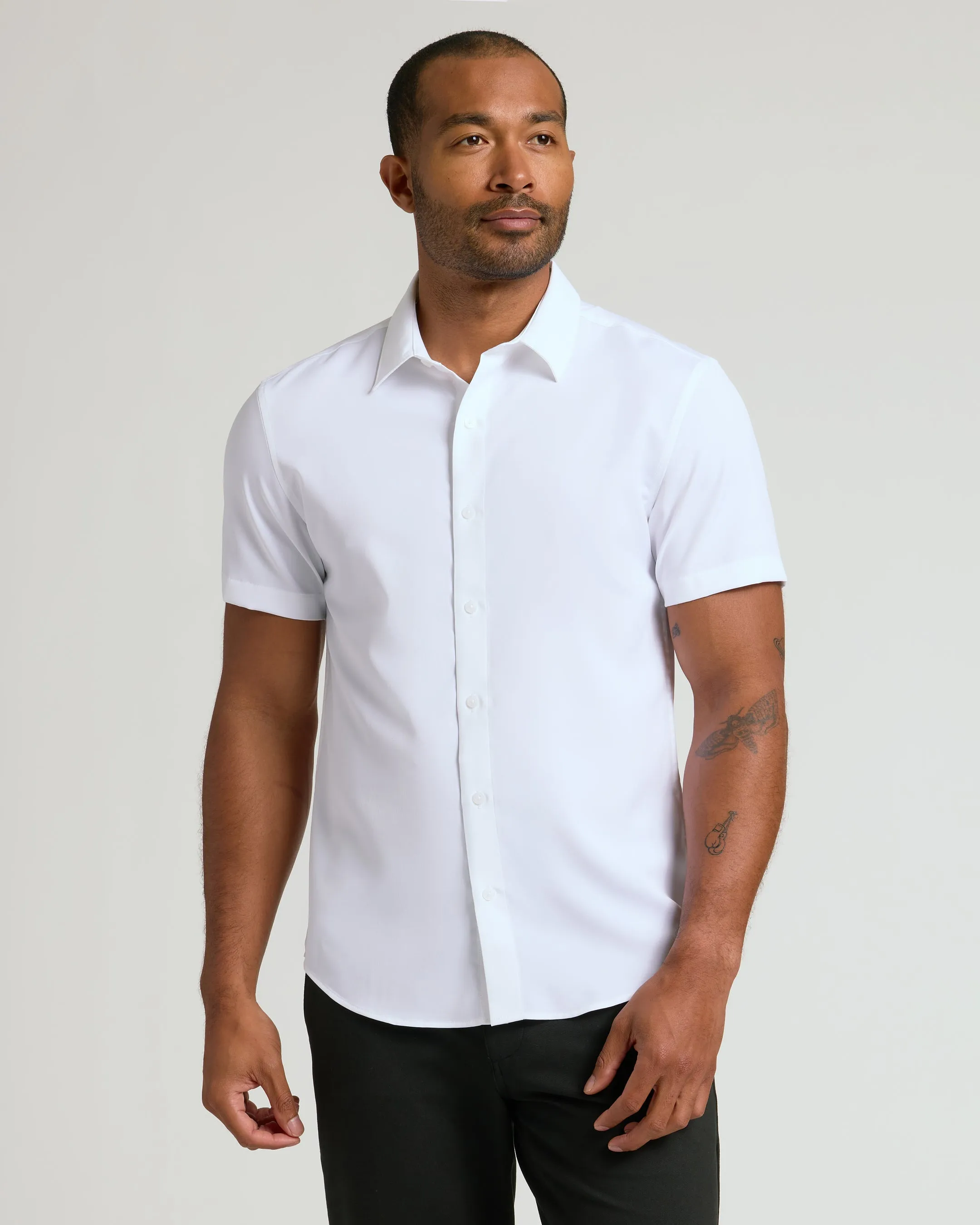Black & White Short Sleeve Performance Dress Shirt 2-Pack sold by True Classic product image thumbnail 3