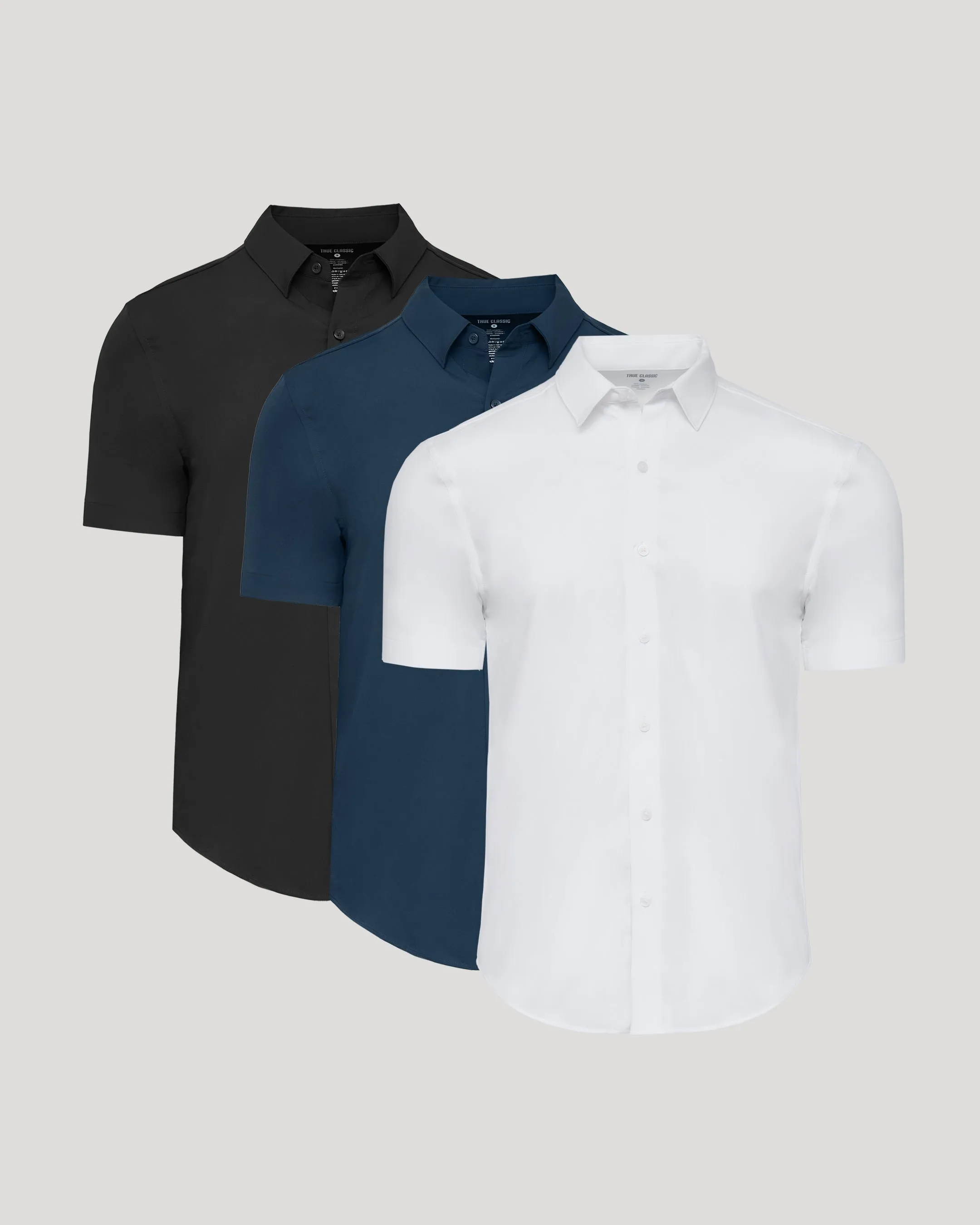 Staple Short Sleeve Performance Dress Shirt 3-Pack sold by True Classic