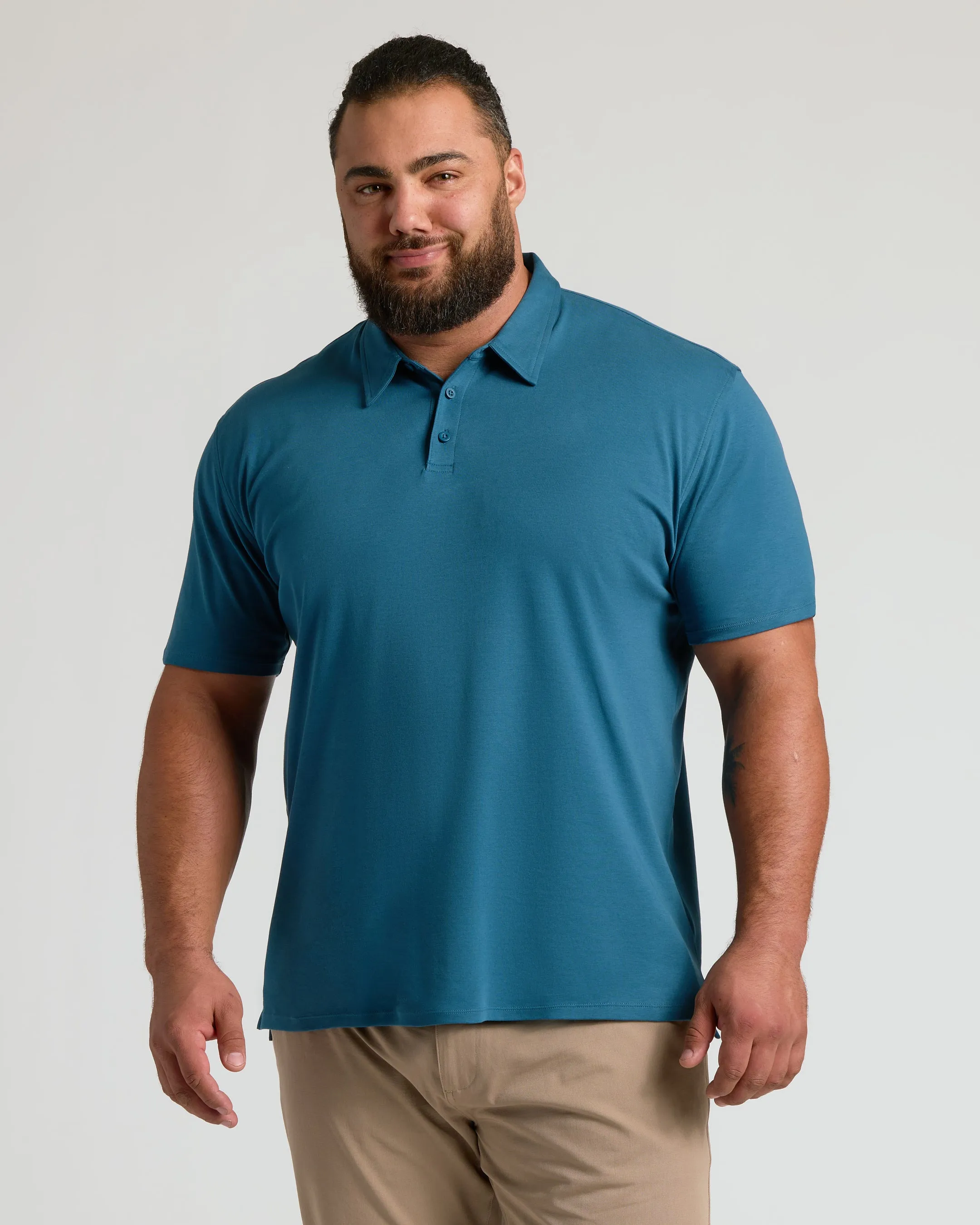 Navy & Lagoon Pima Polo 2-Pack sold by True Classic product image thumbnail 3