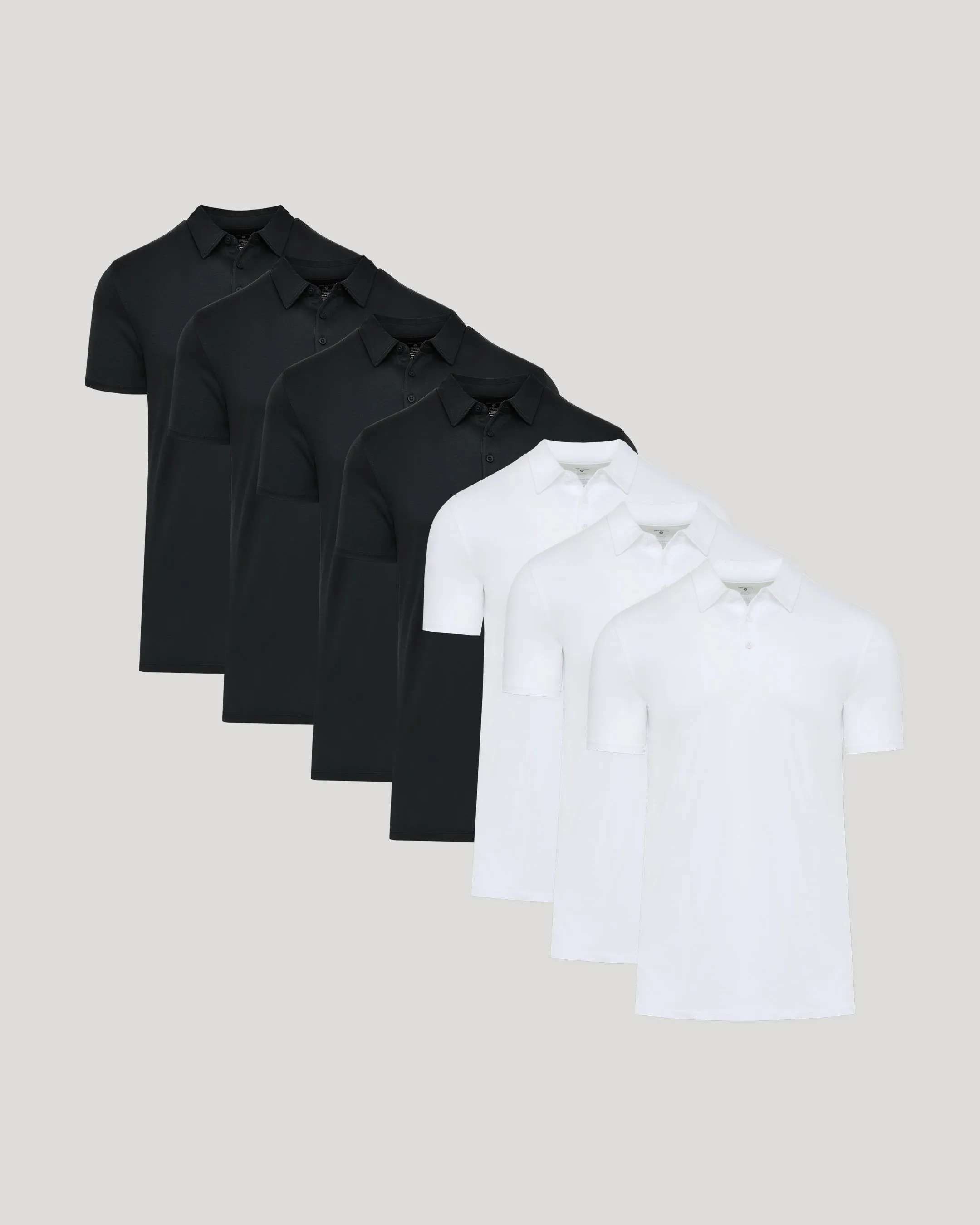 Black & White Tall Premium Pima Polo 7-Pack sold by True Classic
