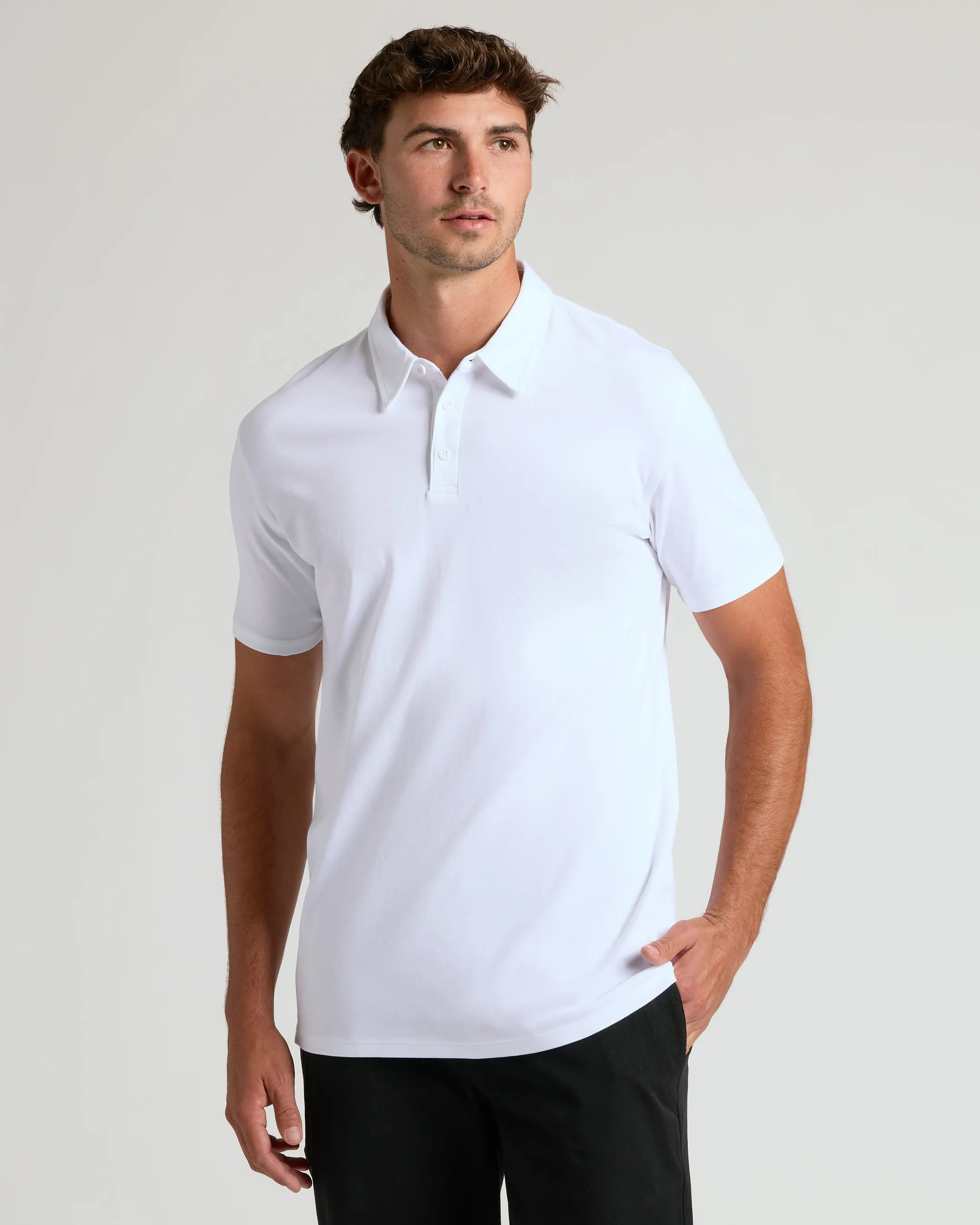 Black & White Tall Premium Pima Polo 4-Pack sold by True Classic product image thumbnail 3