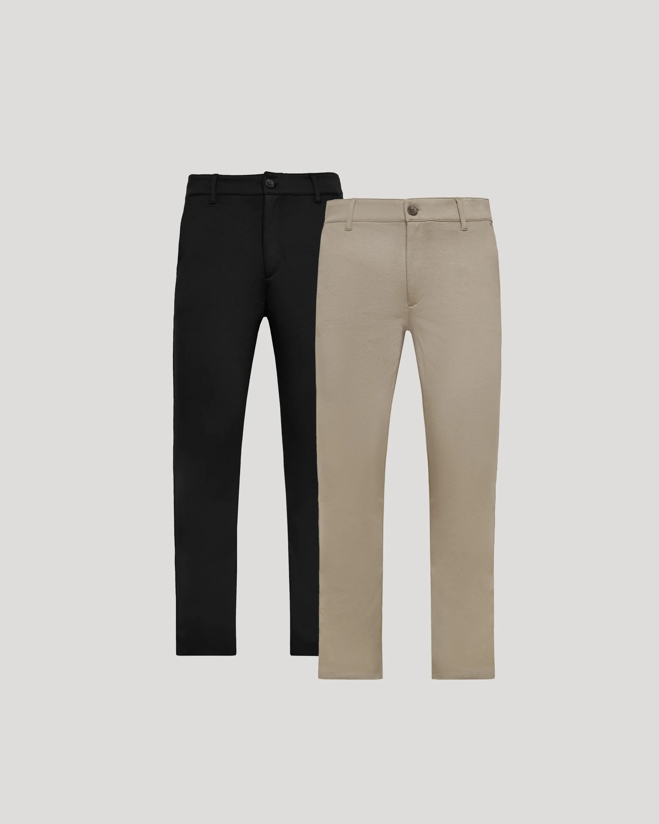 Black & Khaki Slim Comfort Knit Chino Pant 2-Pack sold by True Classic