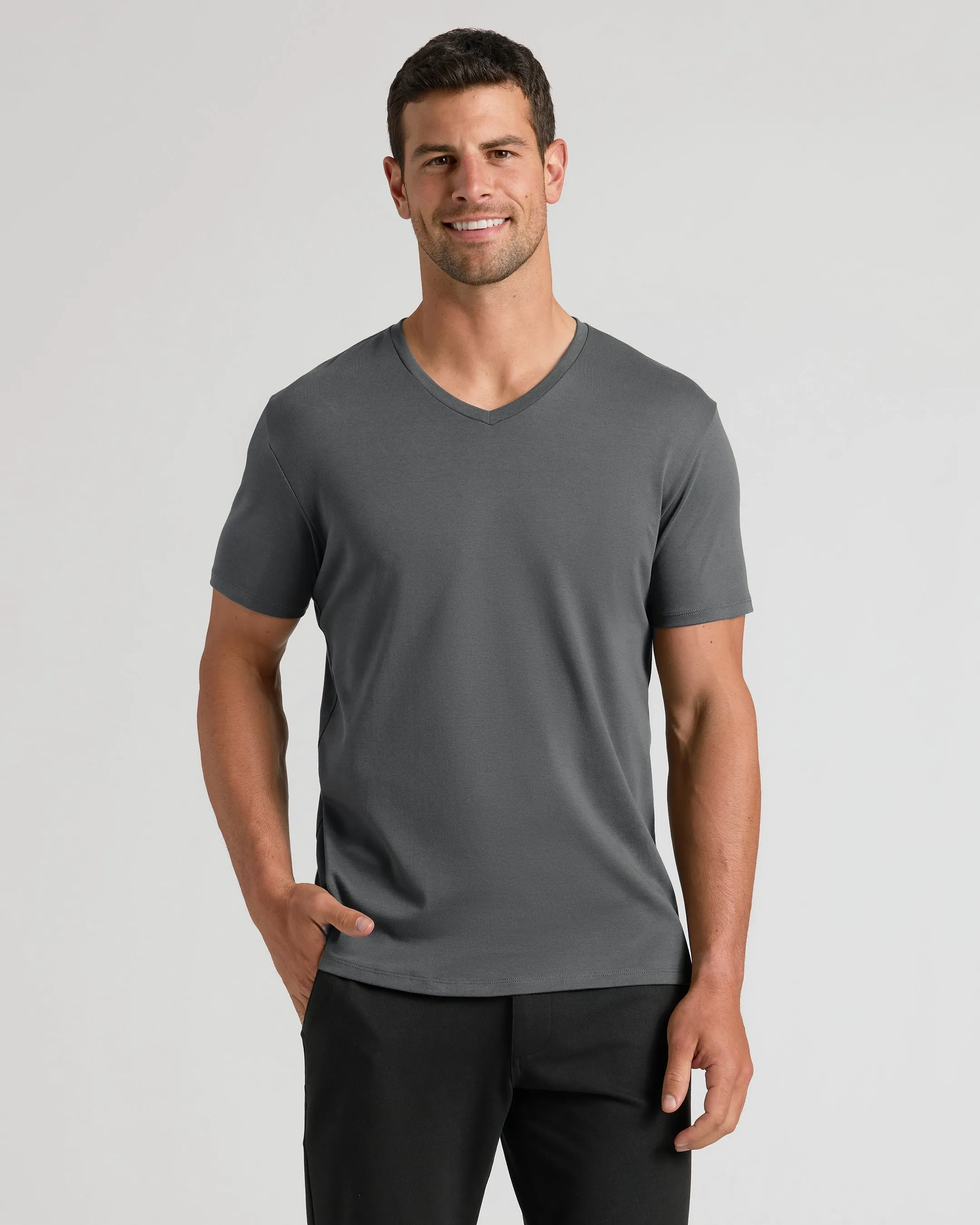 The Staple Pima V-Neck 4-Pack sold by True Classic product image thumbnail 4
