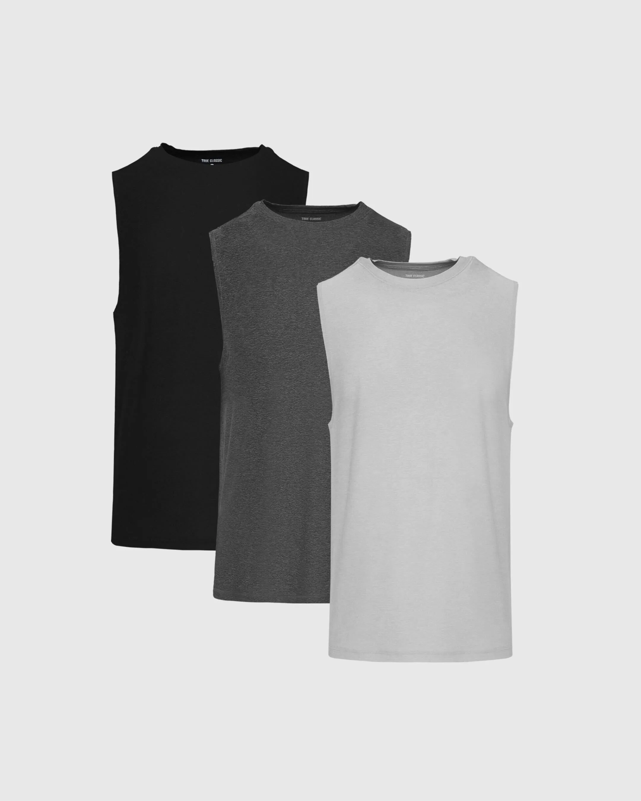 Core Color Active Sleeveless Muscle Tee 3-Pack sold by True Classic