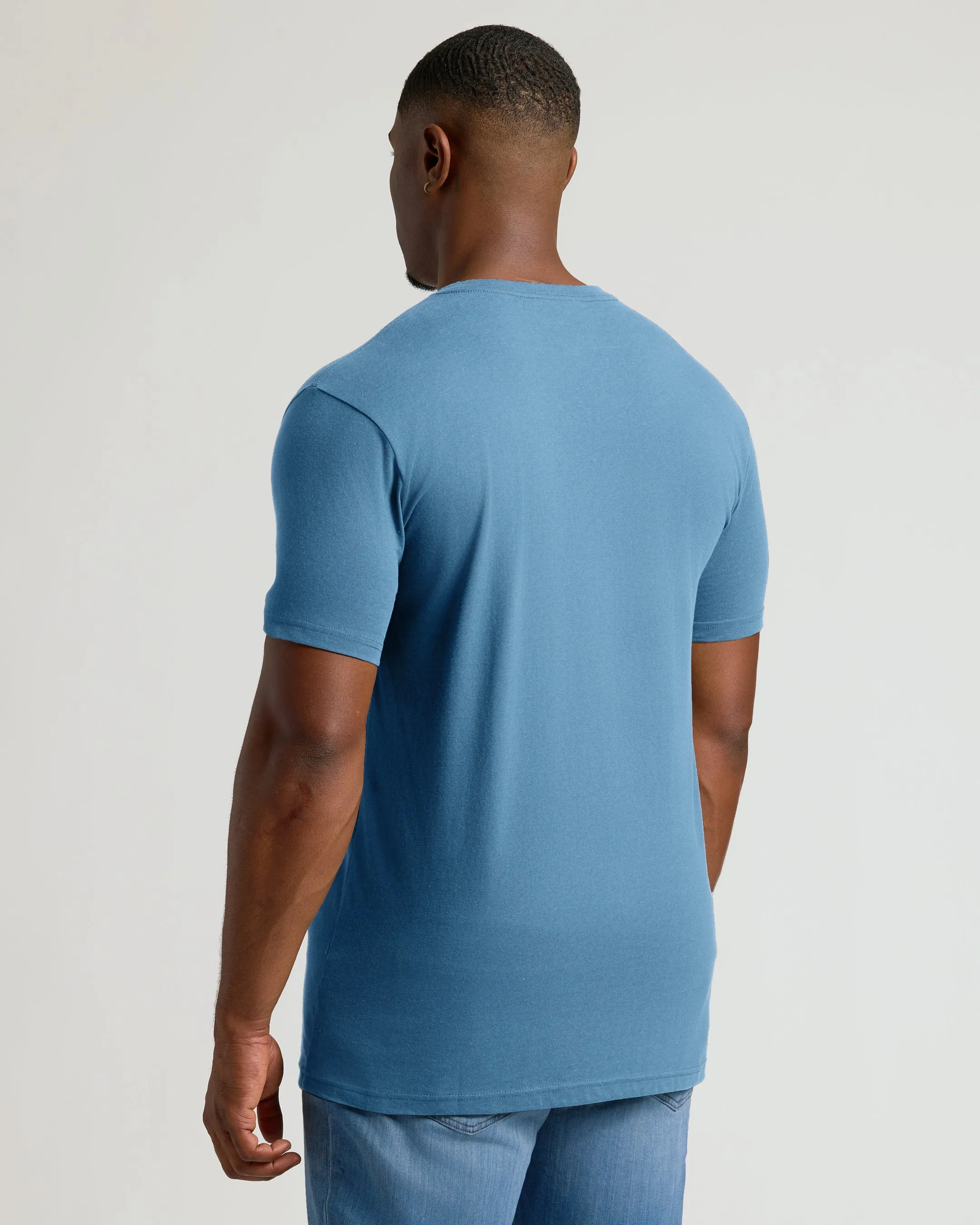 Indigo Tall Short Sleeve Classic V-Neck sold by True Classic product image thumbnail 3