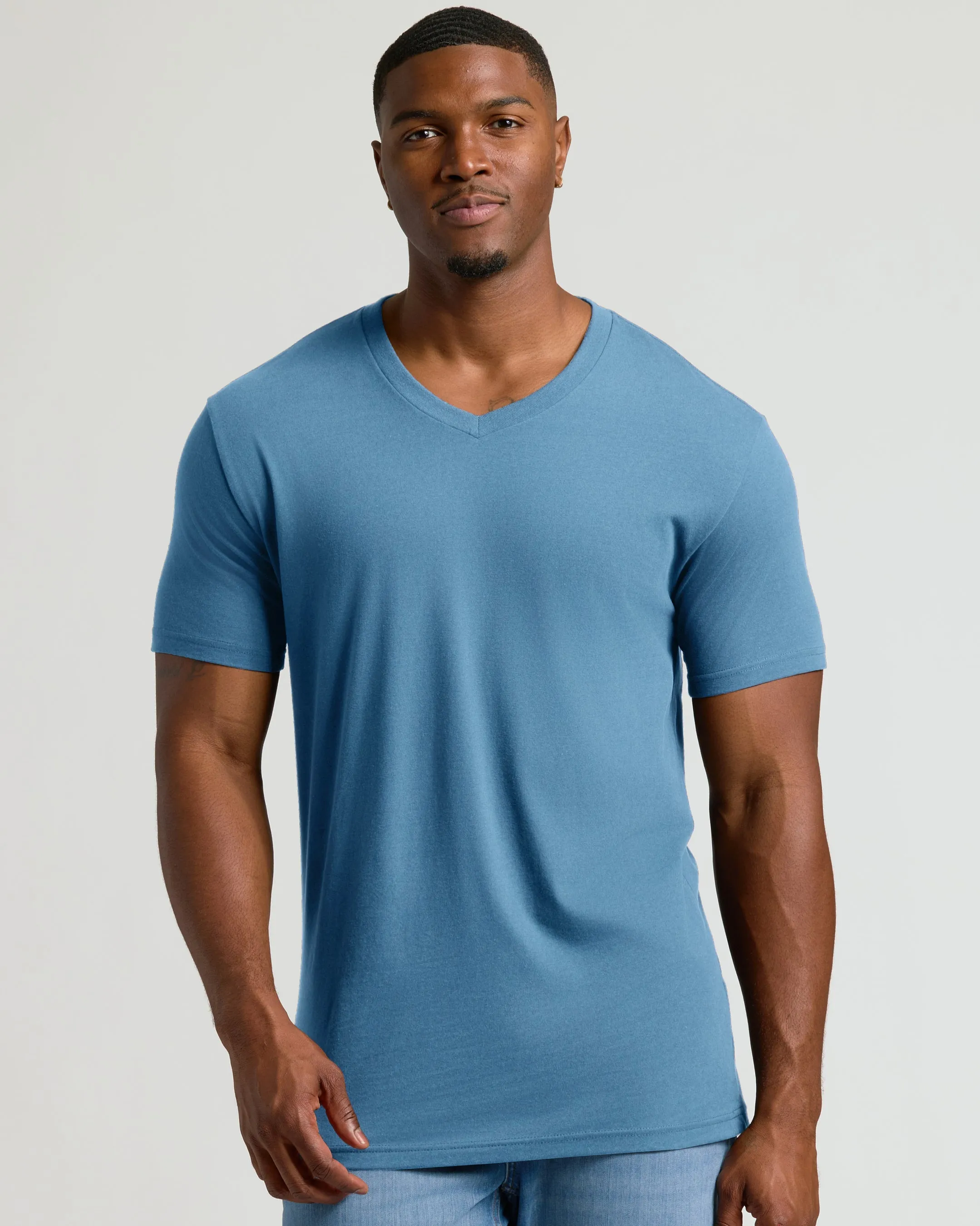 Indigo Tall Short Sleeve Classic V-Neck sold by True Classic