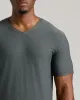 Charcoal Heather Gray Tall Active V-Neck sold by True Classic