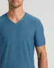 Dark Heather Bluebird Active V-Neck sold by True Classic