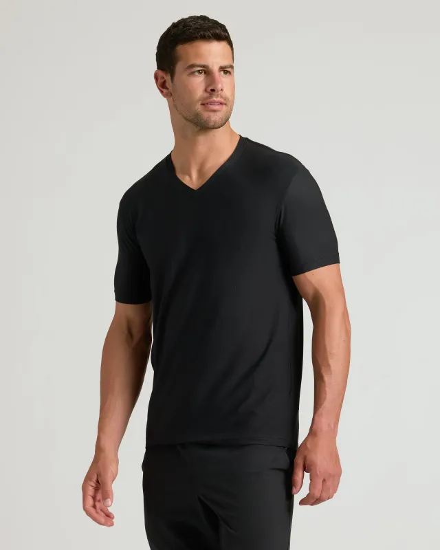 Black Active V-Neck sold by True Classic