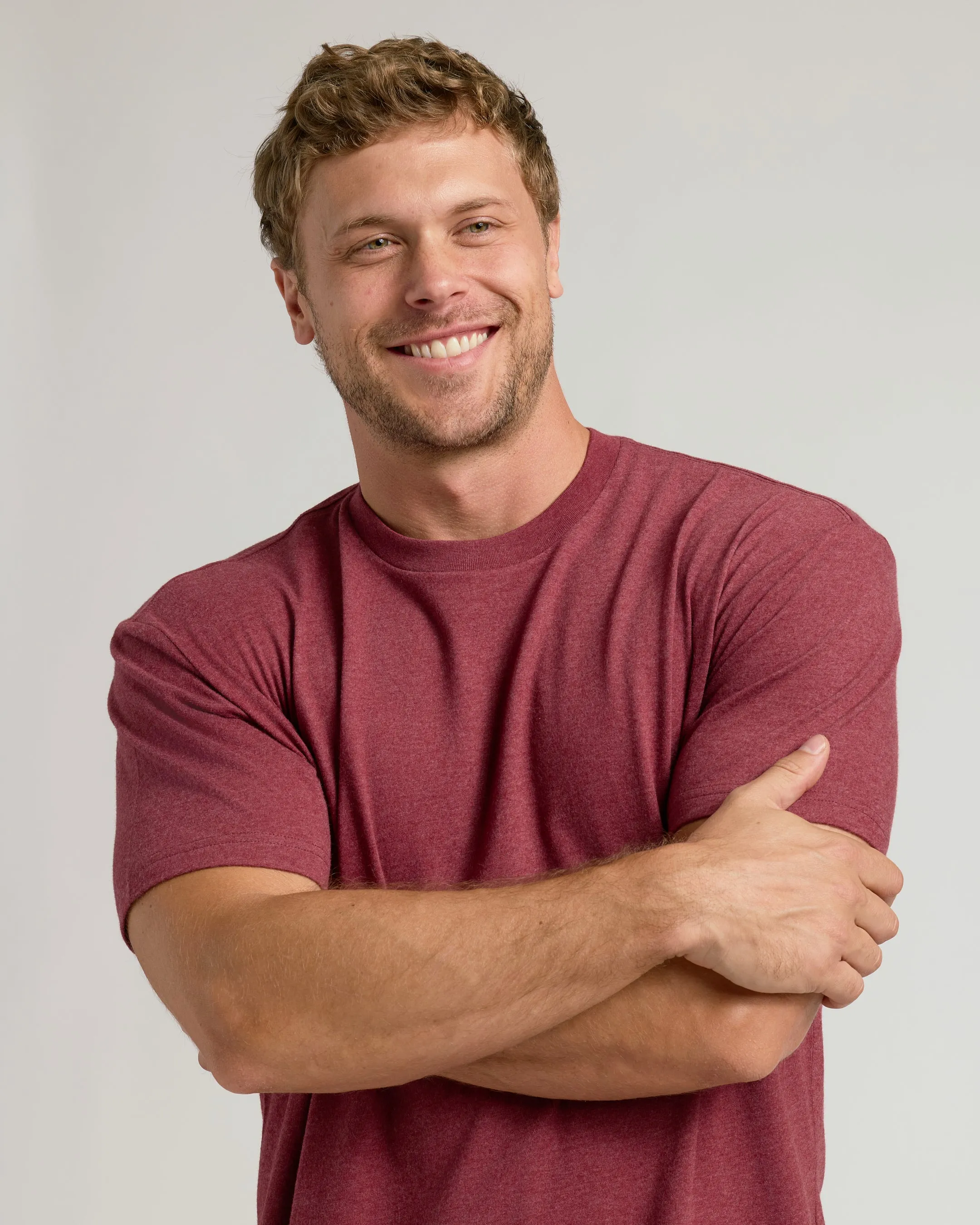 Dark Heather Claret Classic Crew Neck sold by True Classic product image thumbnail 5