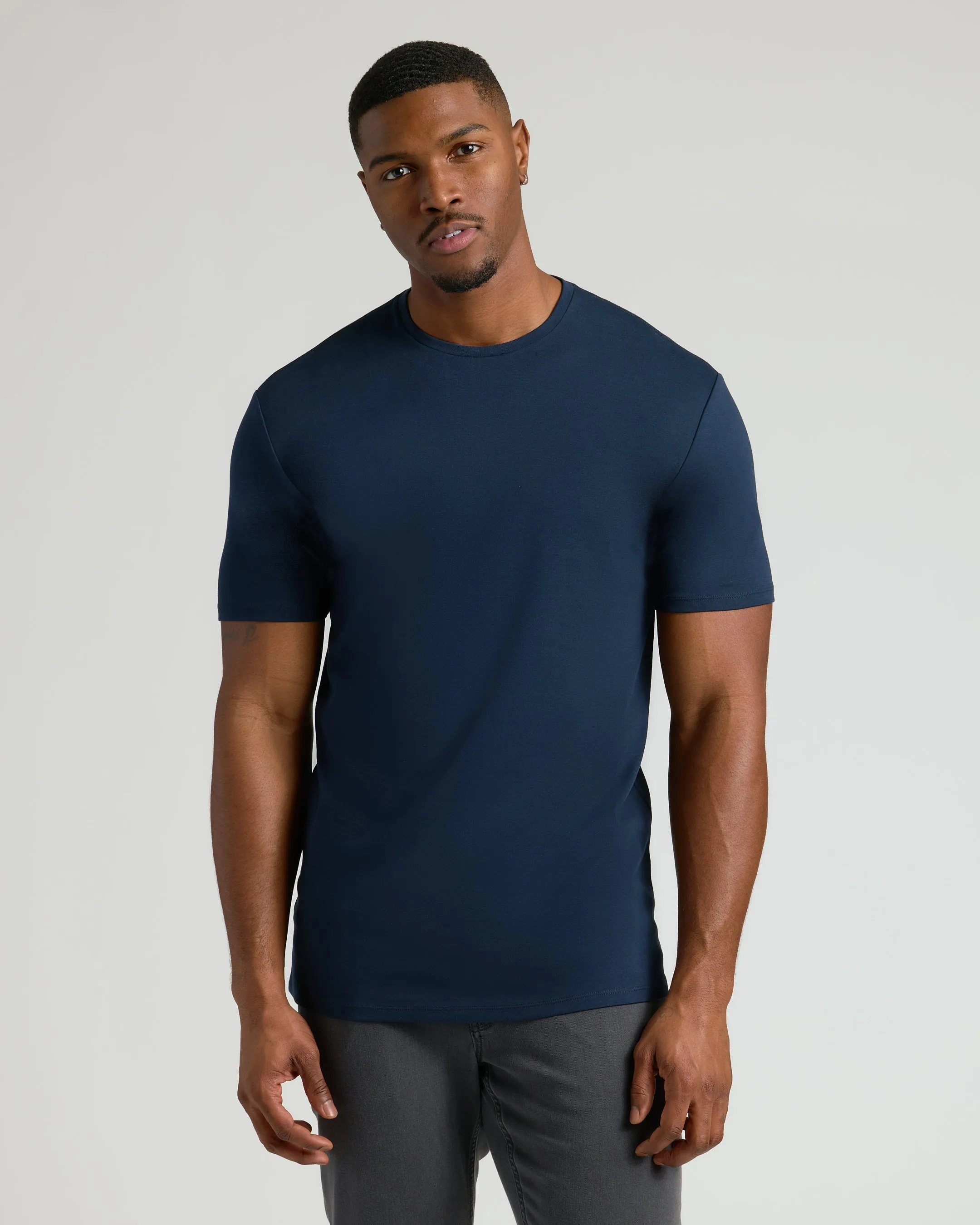 Navy & Ether Classic Tall Premium Pima Crew 2-Pack sold by True Classic product image thumbnail 3