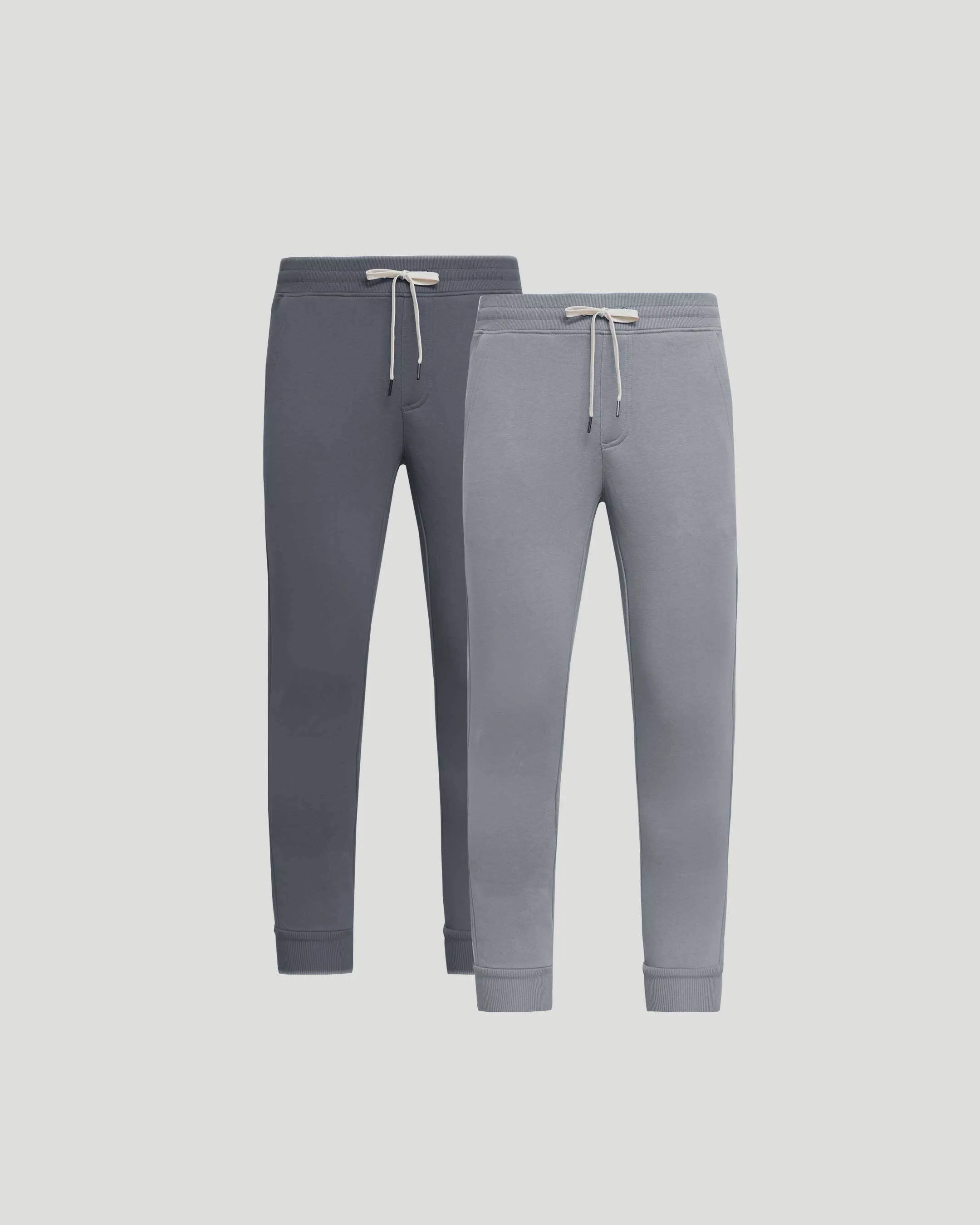 Dusty Blue and Stormy Fleece French Terry Joggers 2-Pack sold by True Classic