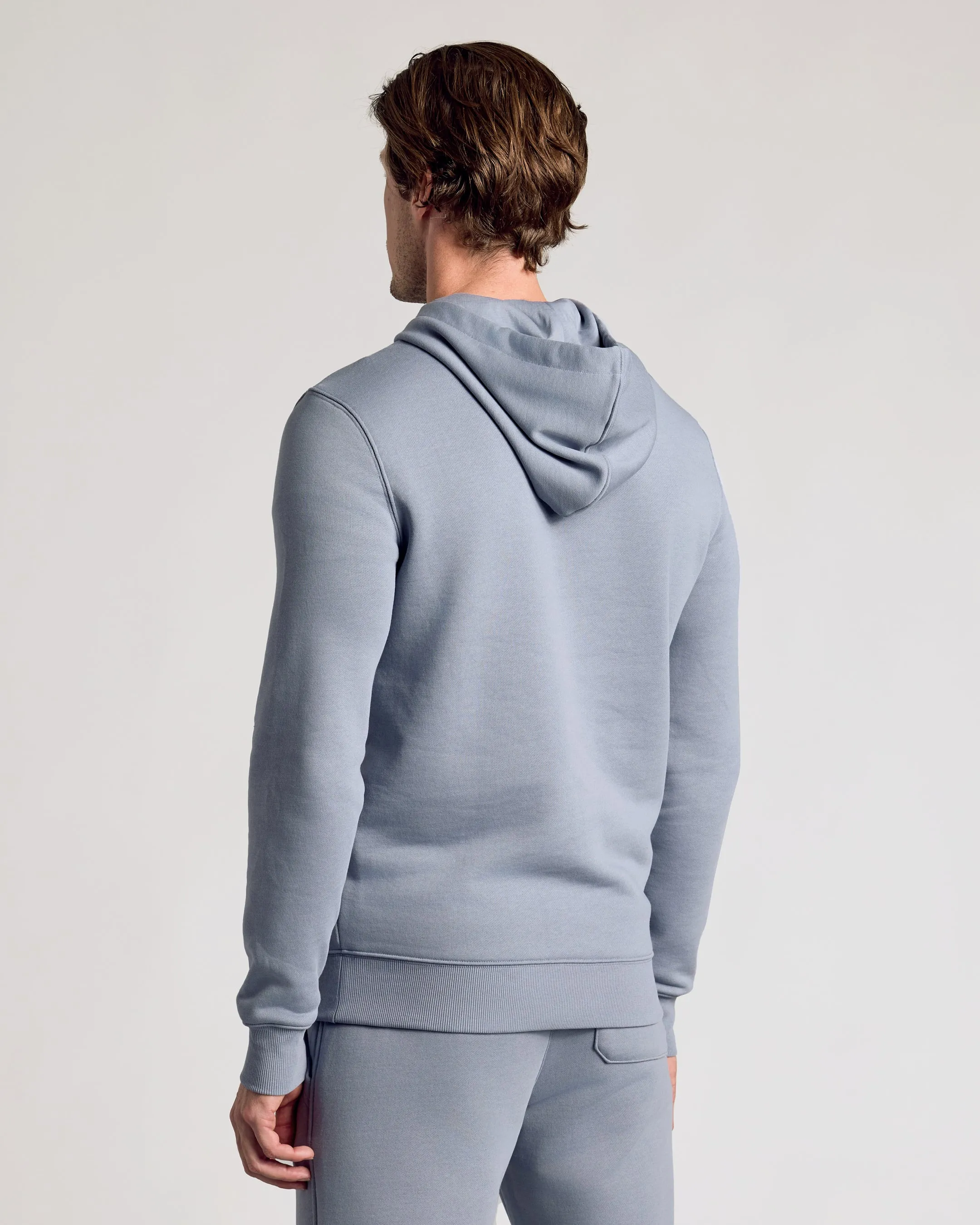 Dusty Blue Fleece French Terry Pullover Hoodie sold by True Classic product image thumbnail 3