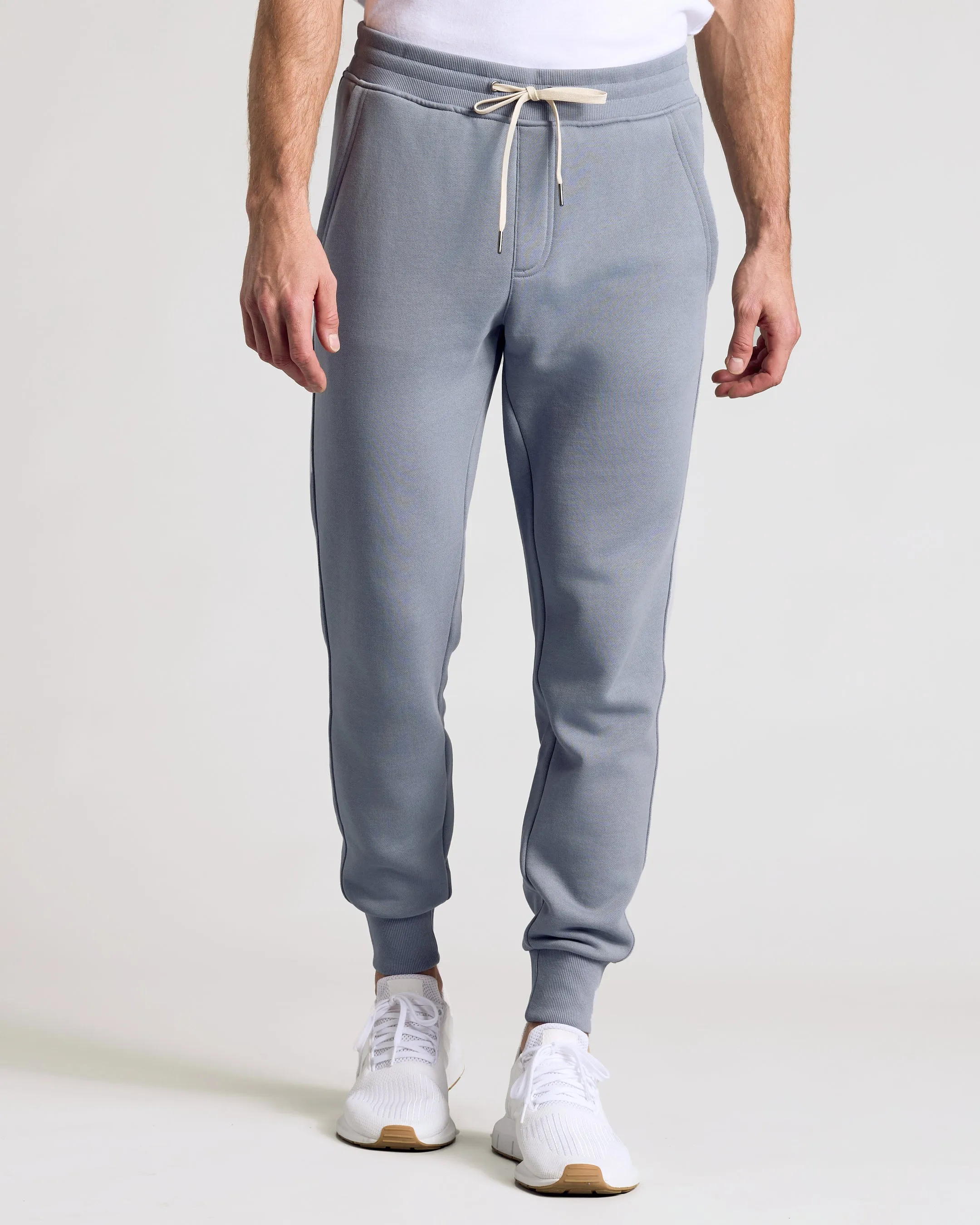 Dusty Blue Fleece French Terry Joggers sold by True Classic