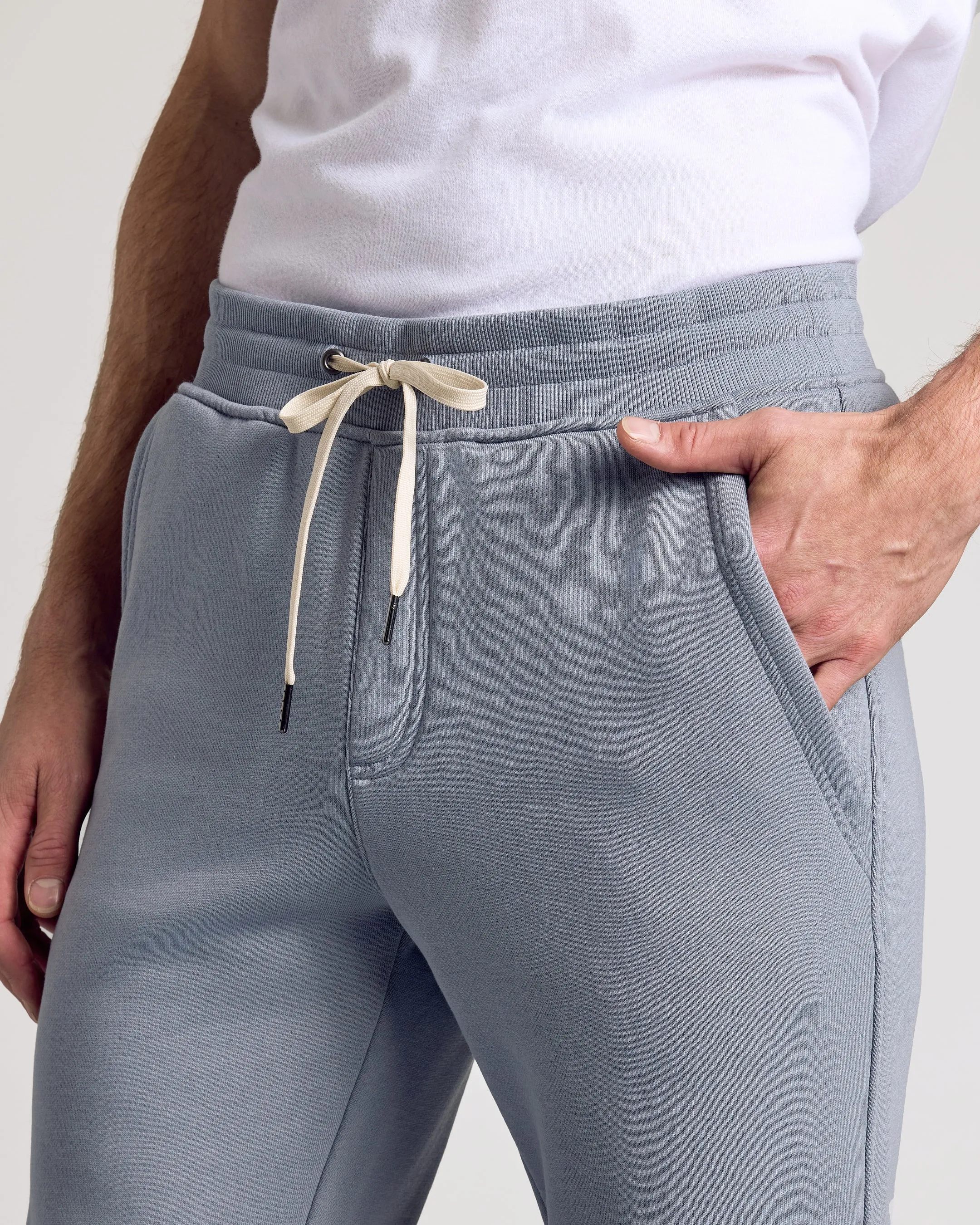 Dusty Blue Fleece French Terry Joggers sold by True Classic product image thumbnail 4