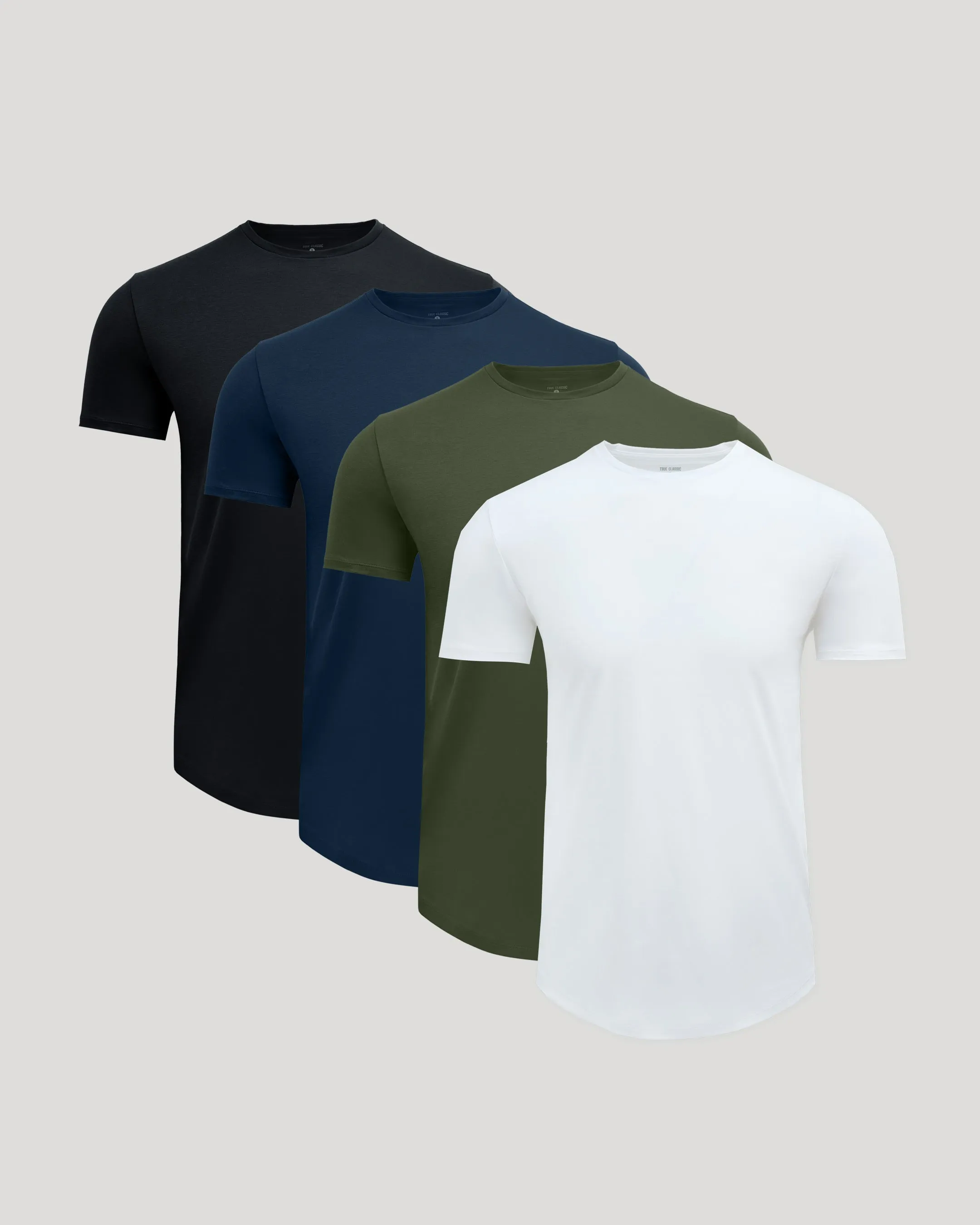 Core Premium Pima Crew Curved Hem 4-Pack sold by True Classic