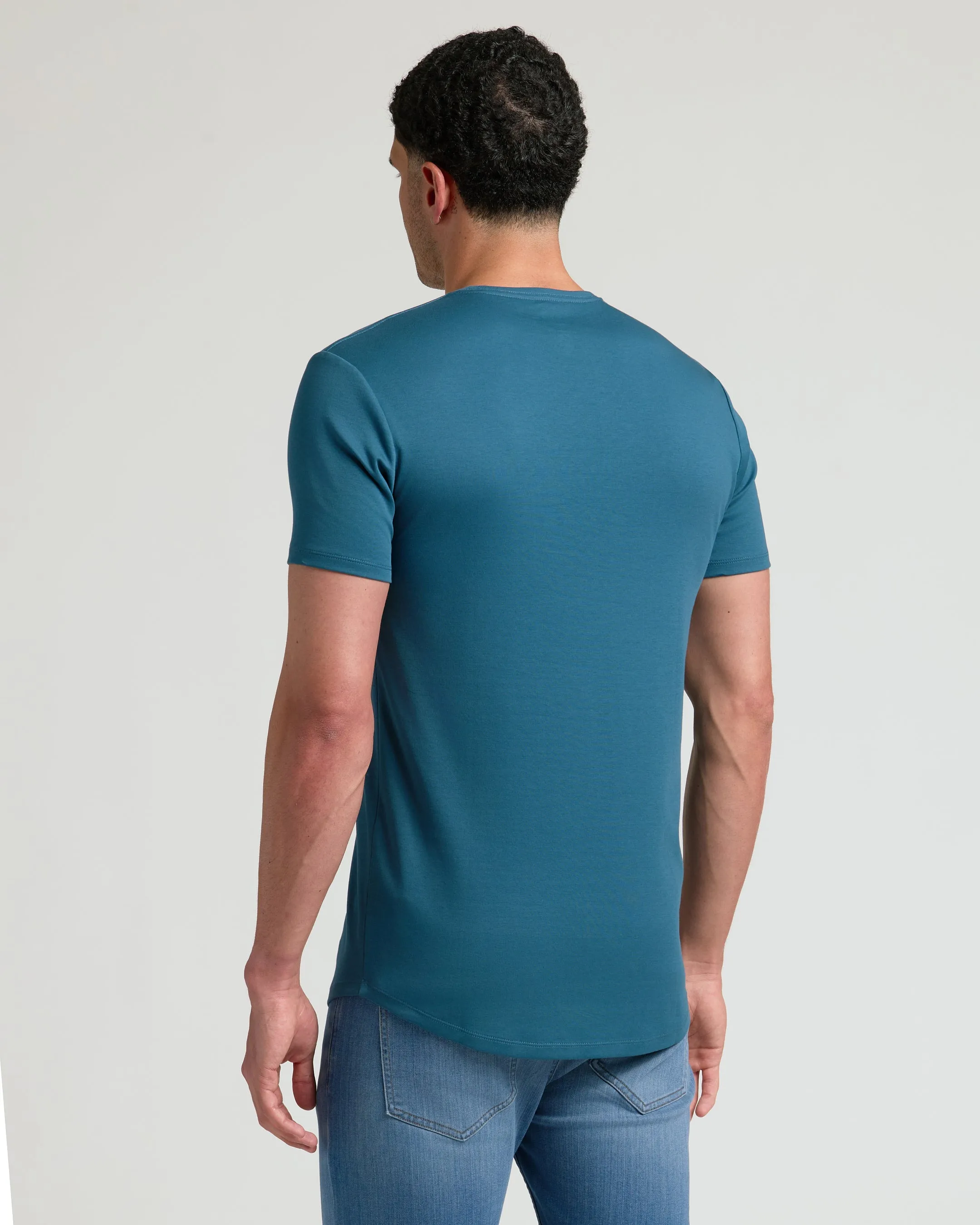 Lagoon Tall Premium Pima Crew Curved Hem sold by True Classic product image thumbnail 3