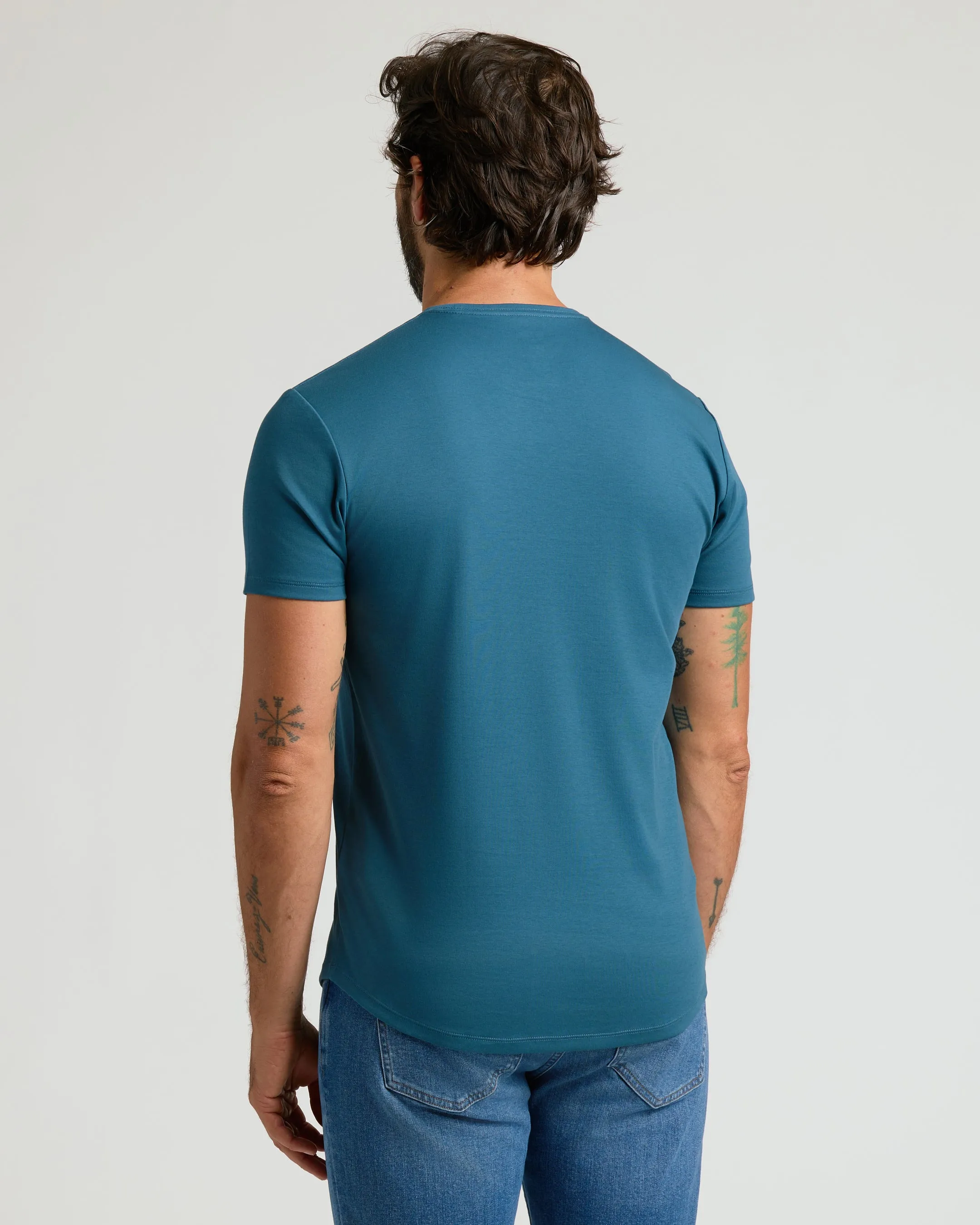 Lagoon Premium Pima Crew Curved Hem sold by True Classic product image thumbnail 3